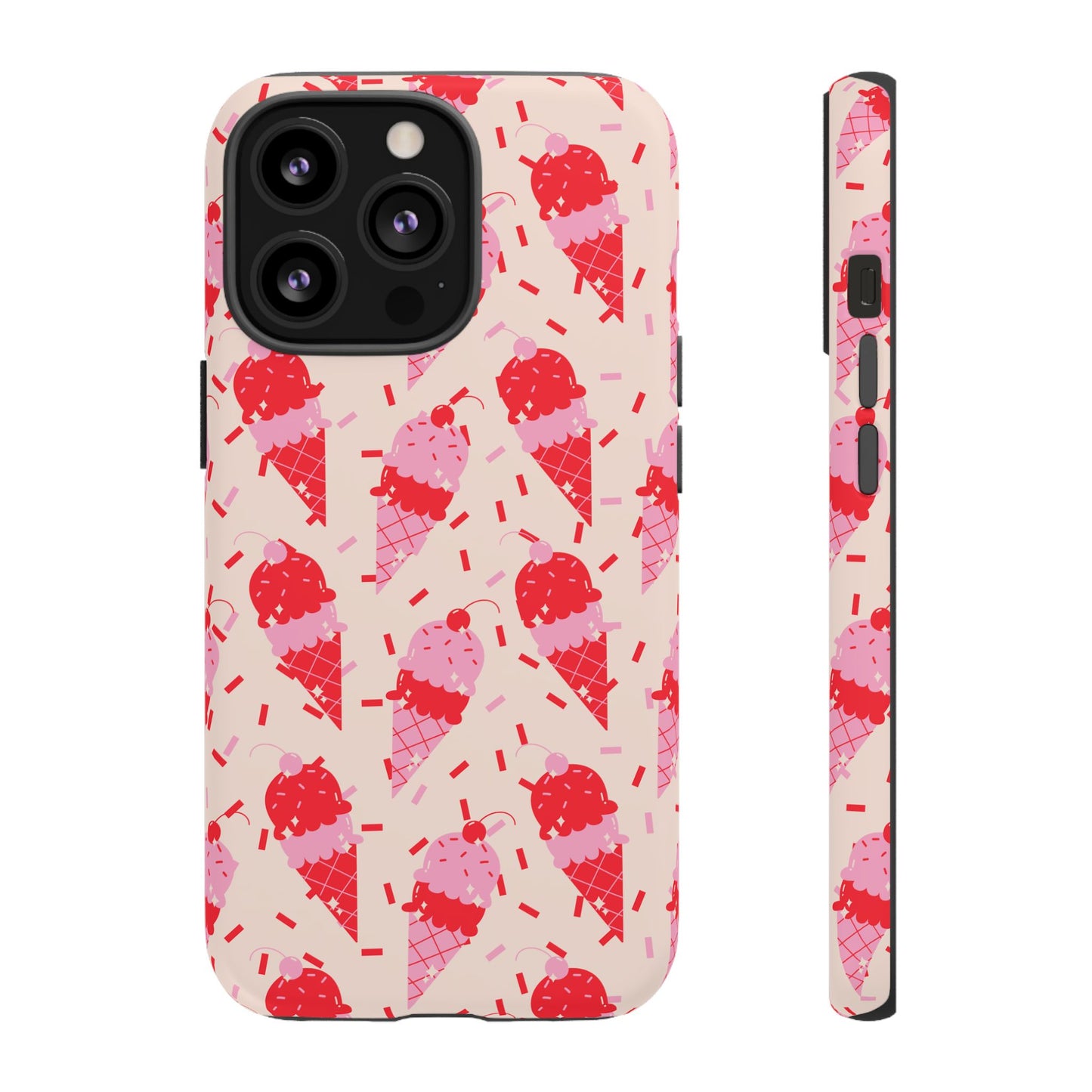 Ice Cream Phone Case - Cute Tough Cases for Ice Cream Lovers, Fun Summer Accessory, Birthday Gift, Colorful iPhone Cover