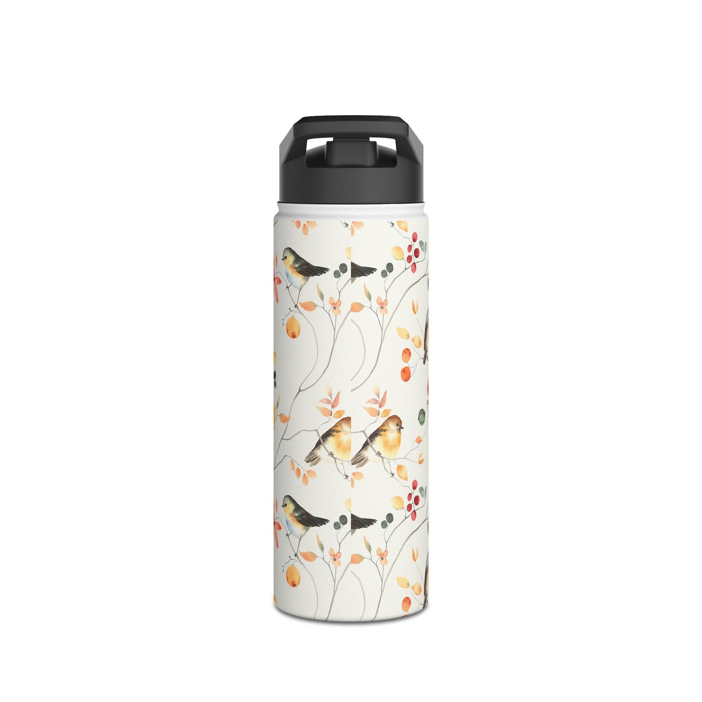 Stainless Steel Water Bottle, Standard Lid - Birds