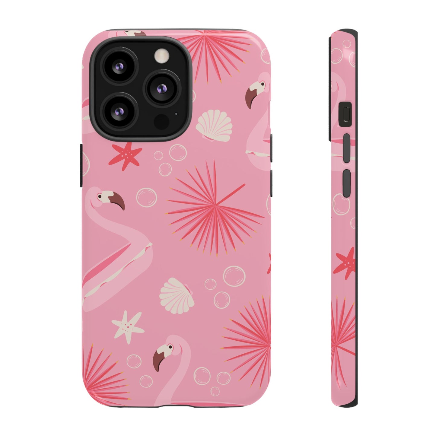 Tough Cases: Tropical Flamingo Phone Case for Summer Vibes