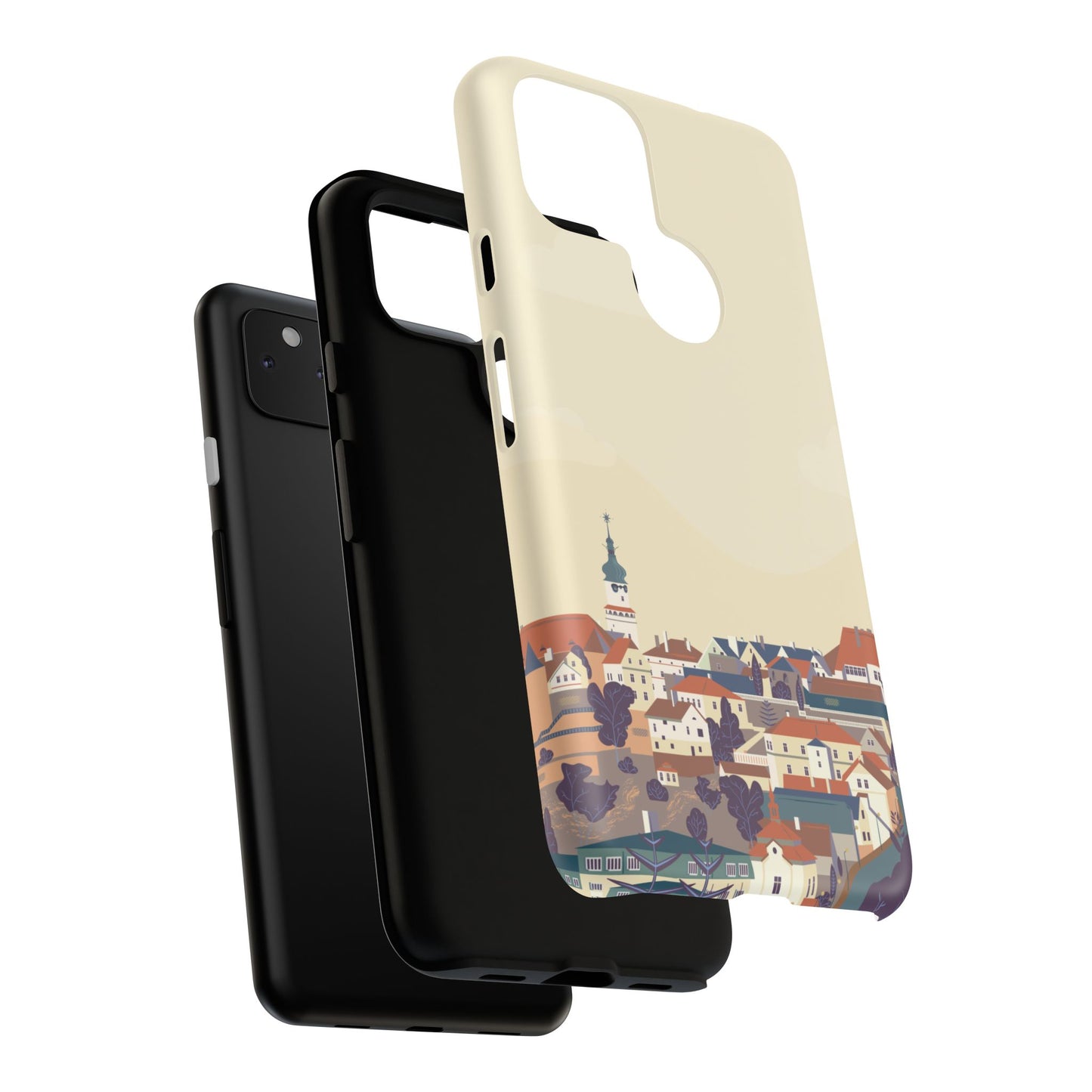 Artistic Phone Case - Charming Village Design