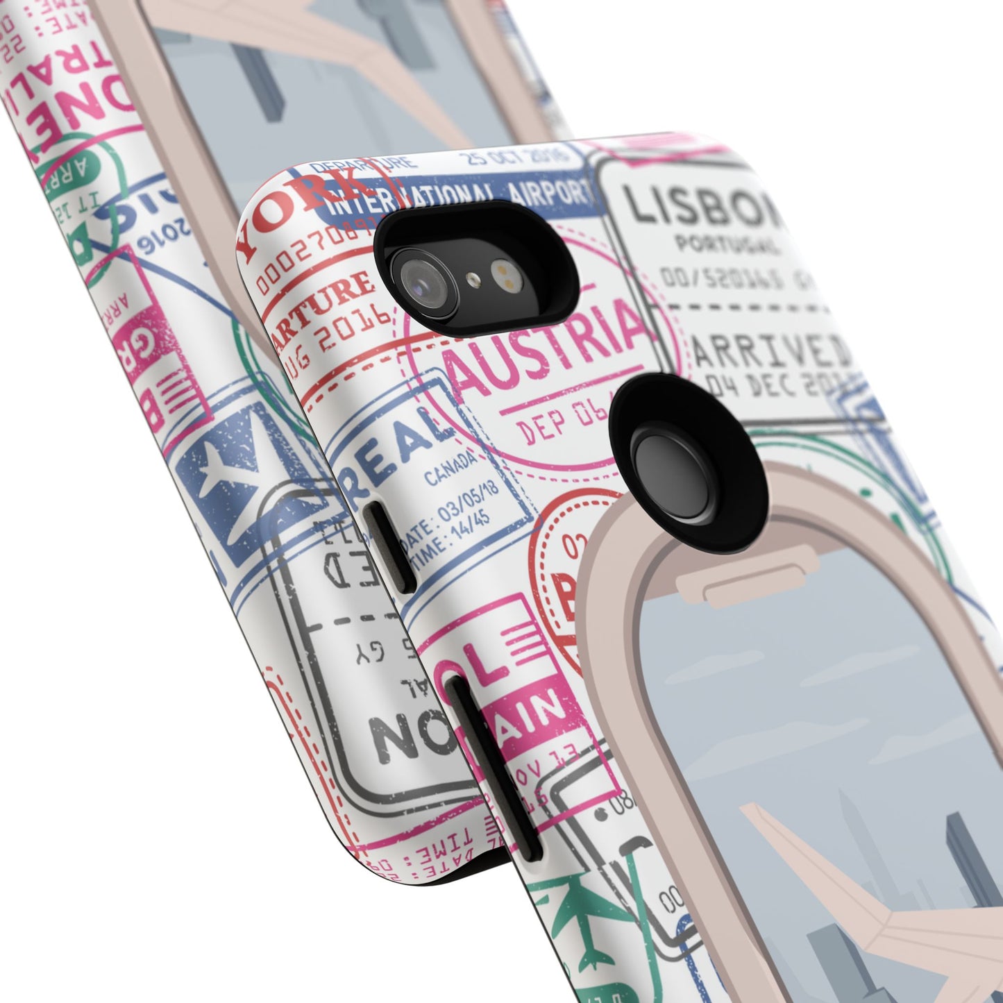 Travel-Themed Phone Case with Airplane Design
