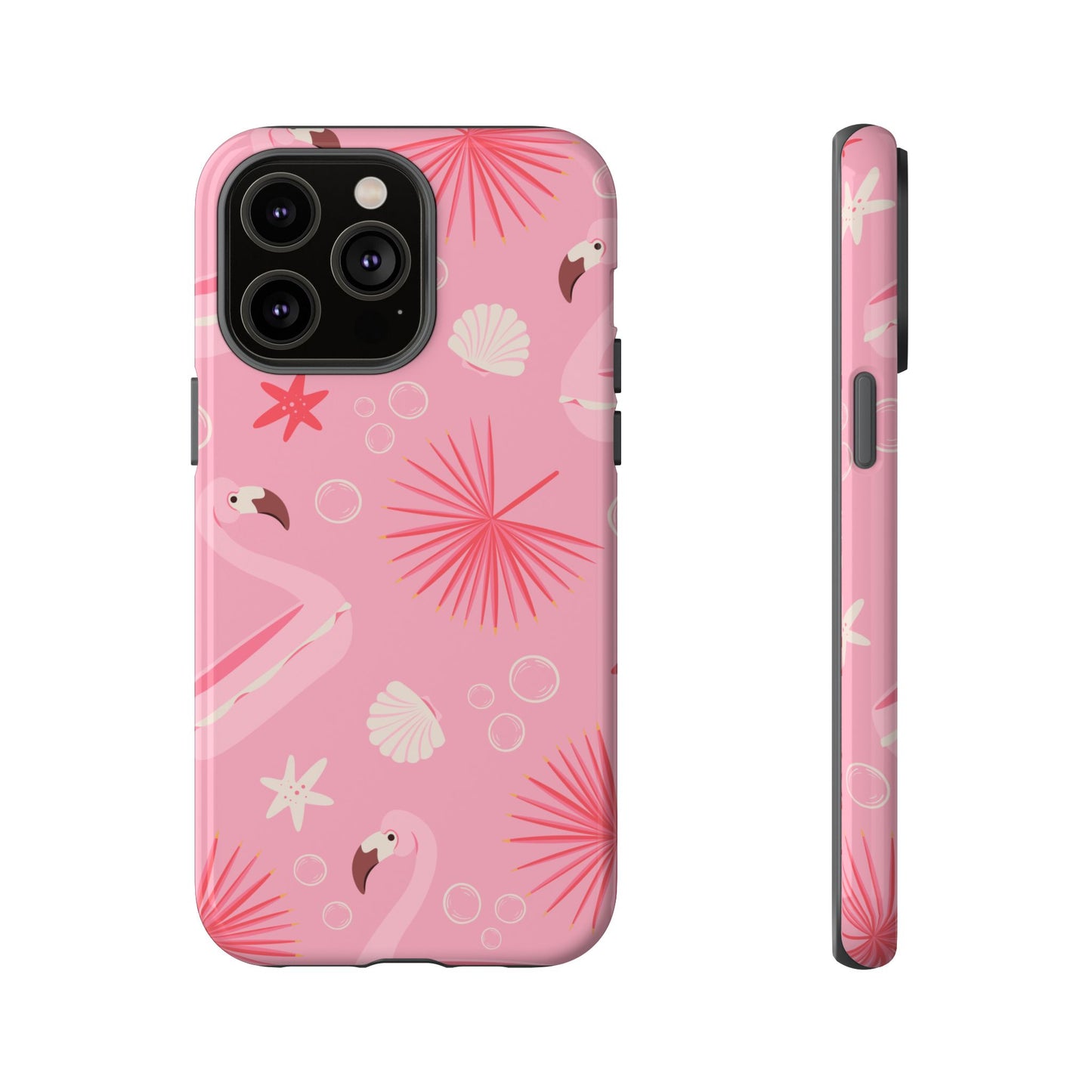 Tough Cases: Tropical Flamingo Phone Case for Summer Vibes