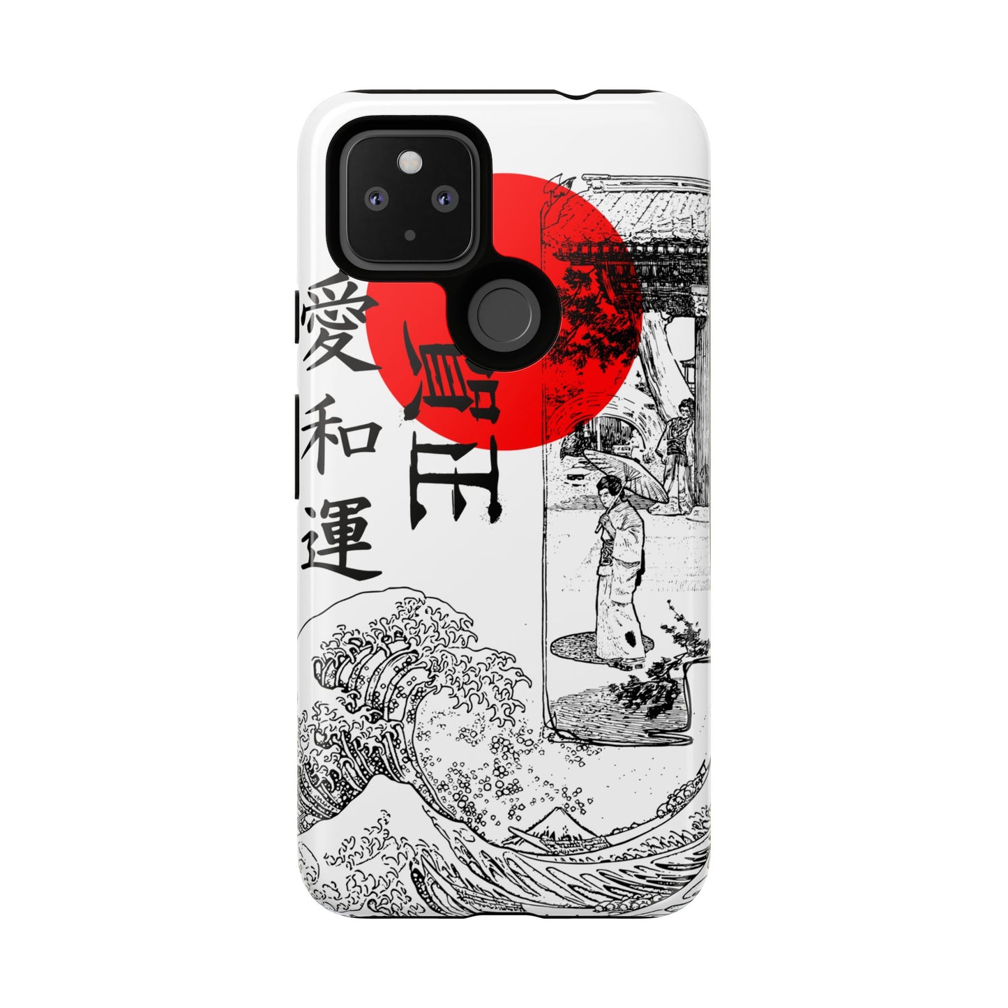 Japanese Zen Art Phone Case - Tough Cases with Wave Design