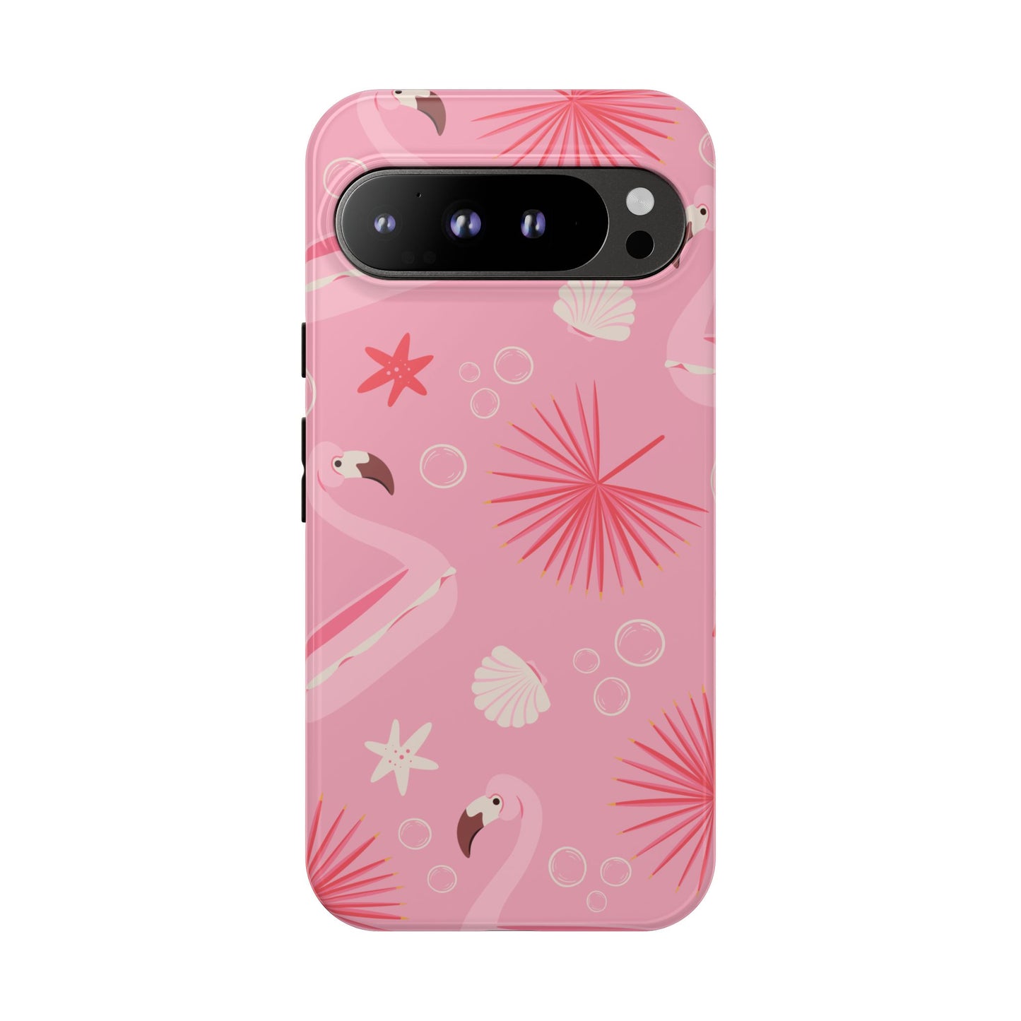 Tough Cases: Tropical Flamingo Phone Case for Summer Vibes
