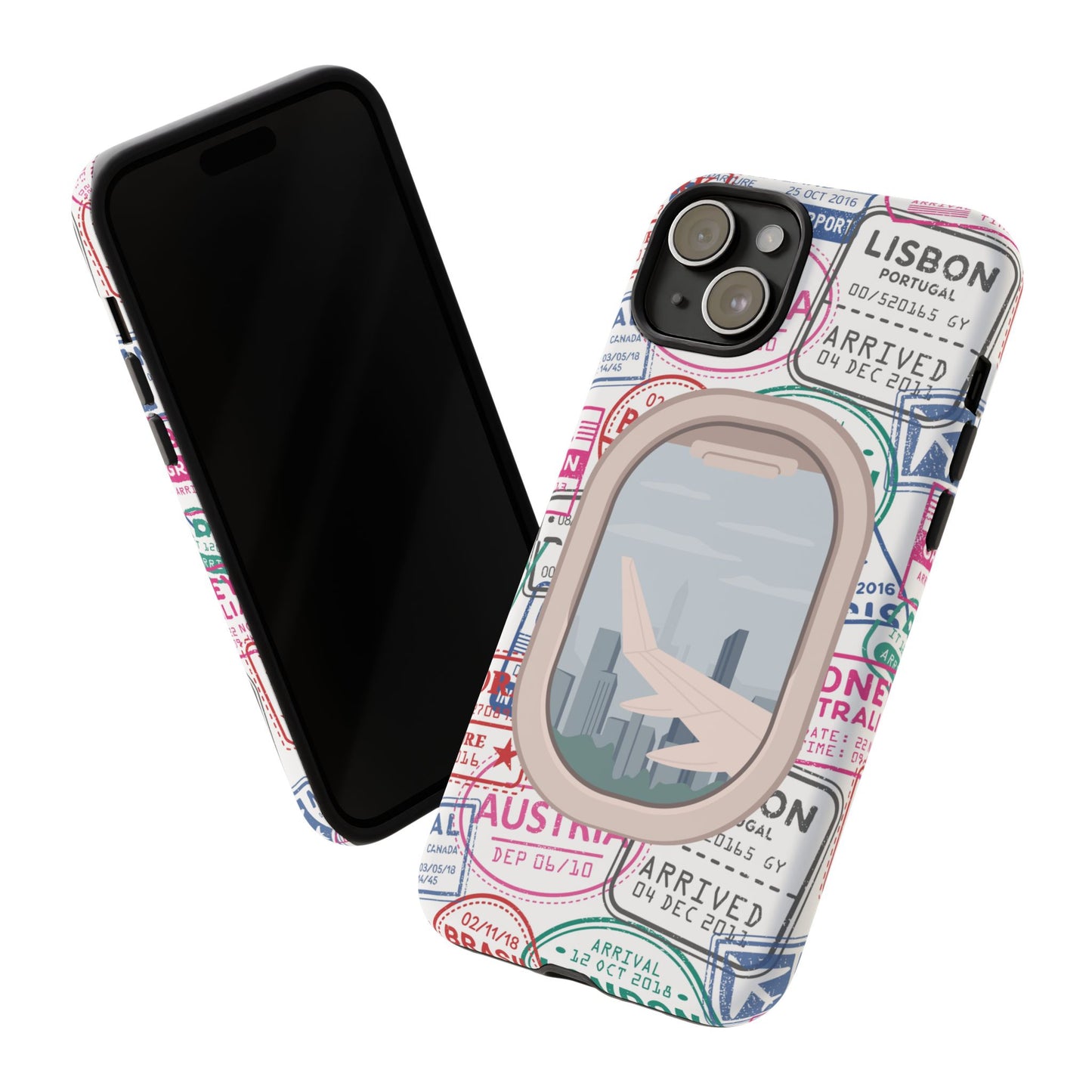 Travel-Themed Phone Case with Airplane Design