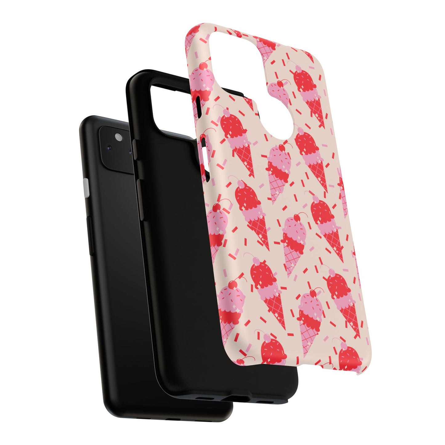Ice Cream Phone Case - Cute Tough Cases for Ice Cream Lovers, Fun Summer Accessory, Birthday Gift, Colorful iPhone Cover