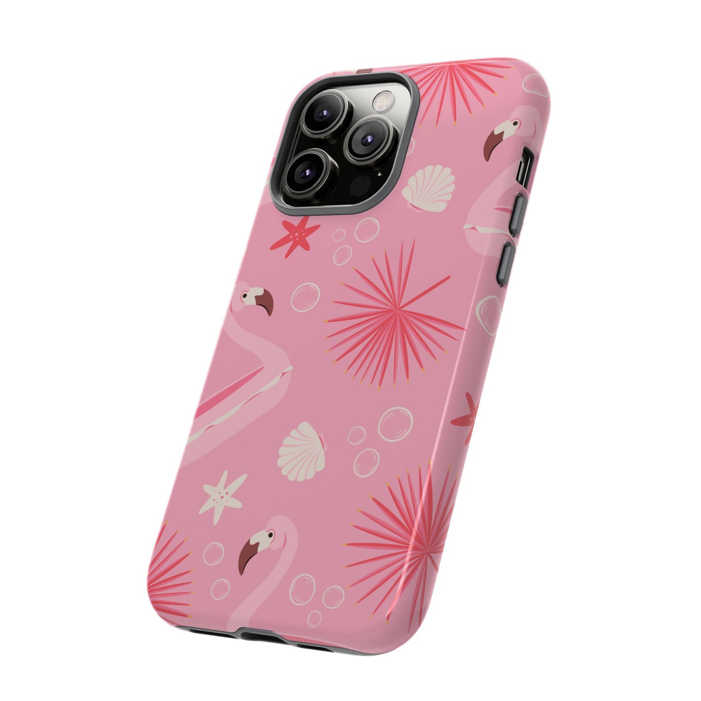 Tough Cases: Tropical Flamingo Phone Case for Summer Vibes