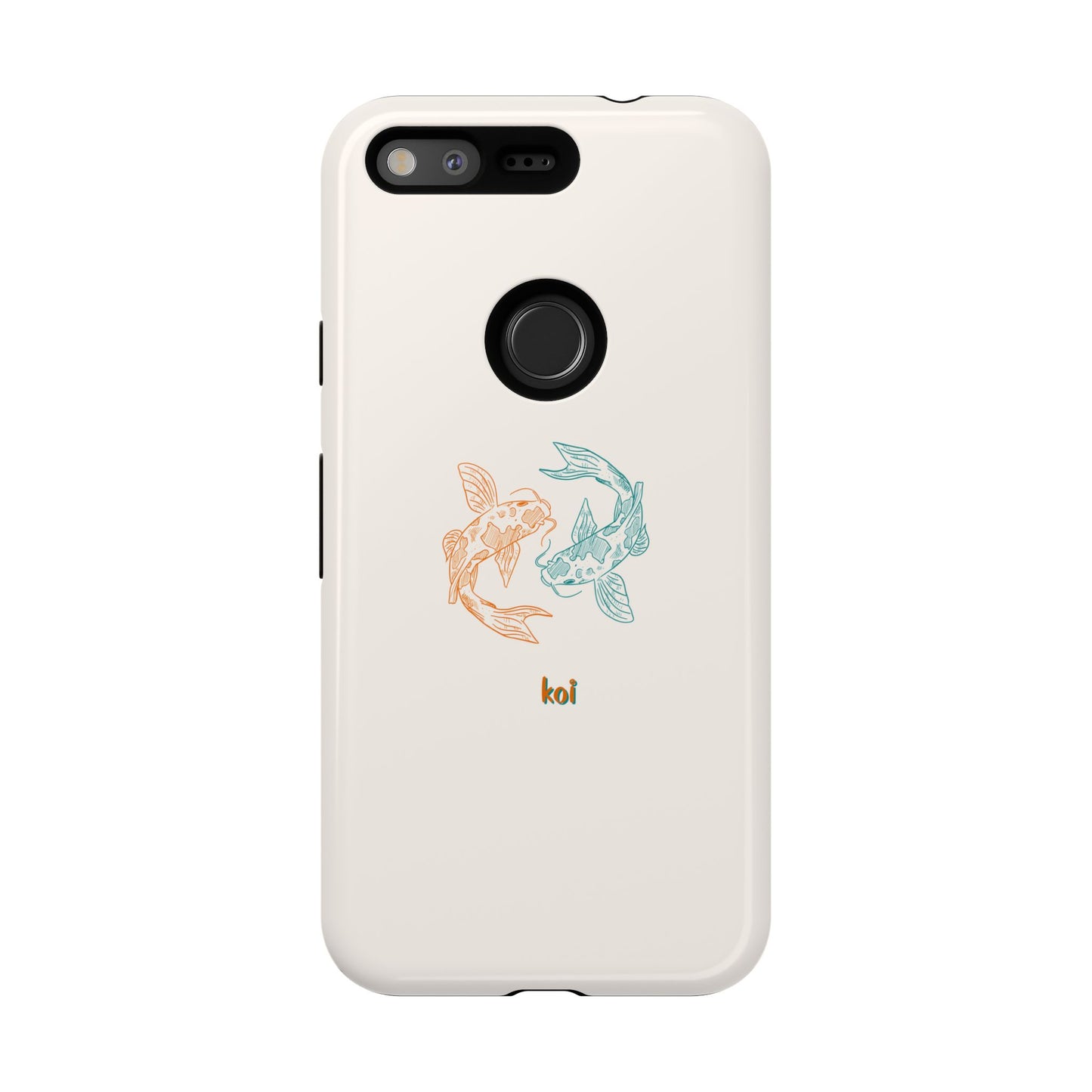 Koi Fish Tough Phone Case - Stylish & Durable Design for Aqua Lovers