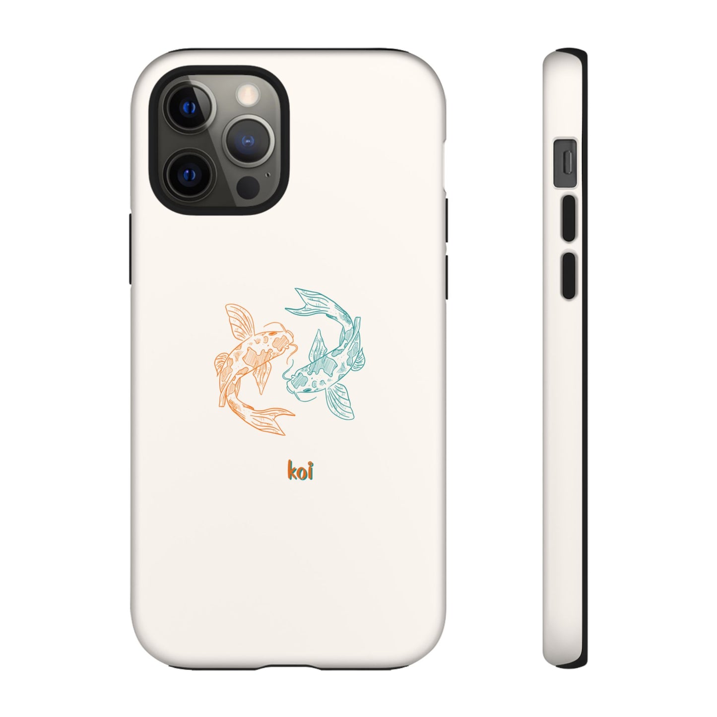 Koi Fish Tough Phone Case - Stylish & Durable Design for Aqua Lovers
