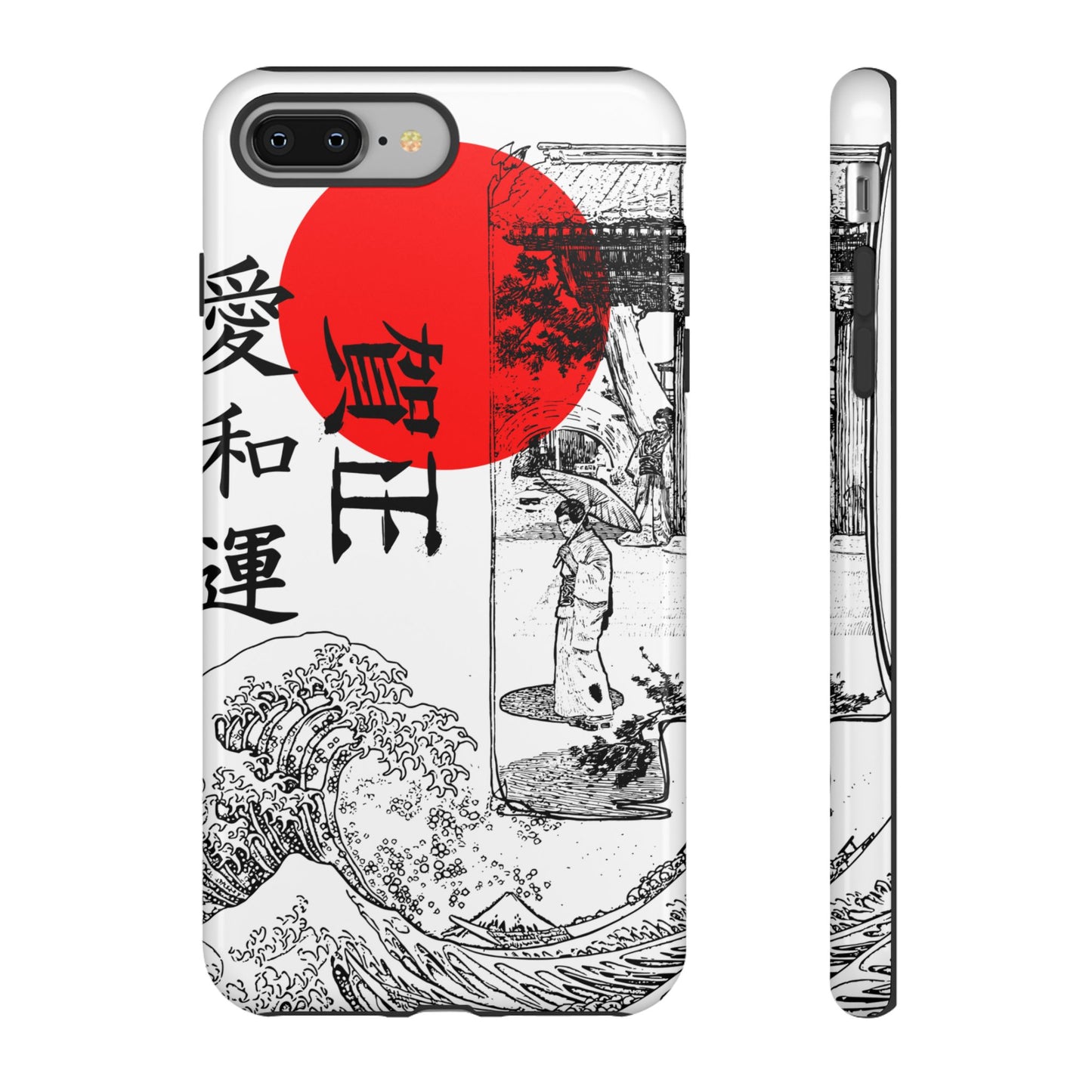 Japanese Zen Art Phone Case - Tough Cases with Wave Design