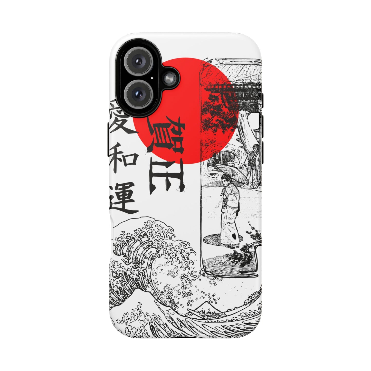 Japanese Zen Art Phone Case - Tough Cases with Wave Design