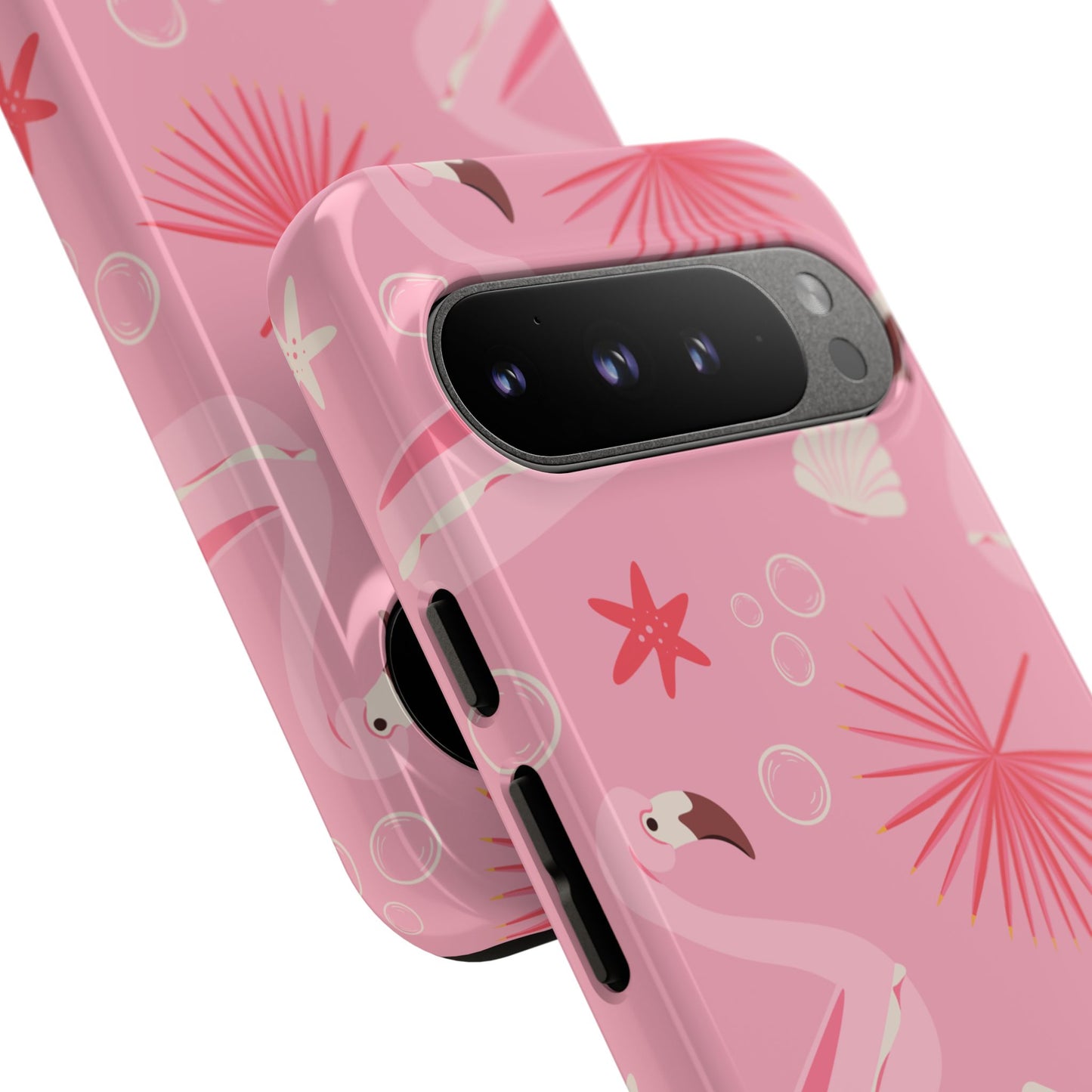 Tough Cases: Tropical Flamingo Phone Case for Summer Vibes