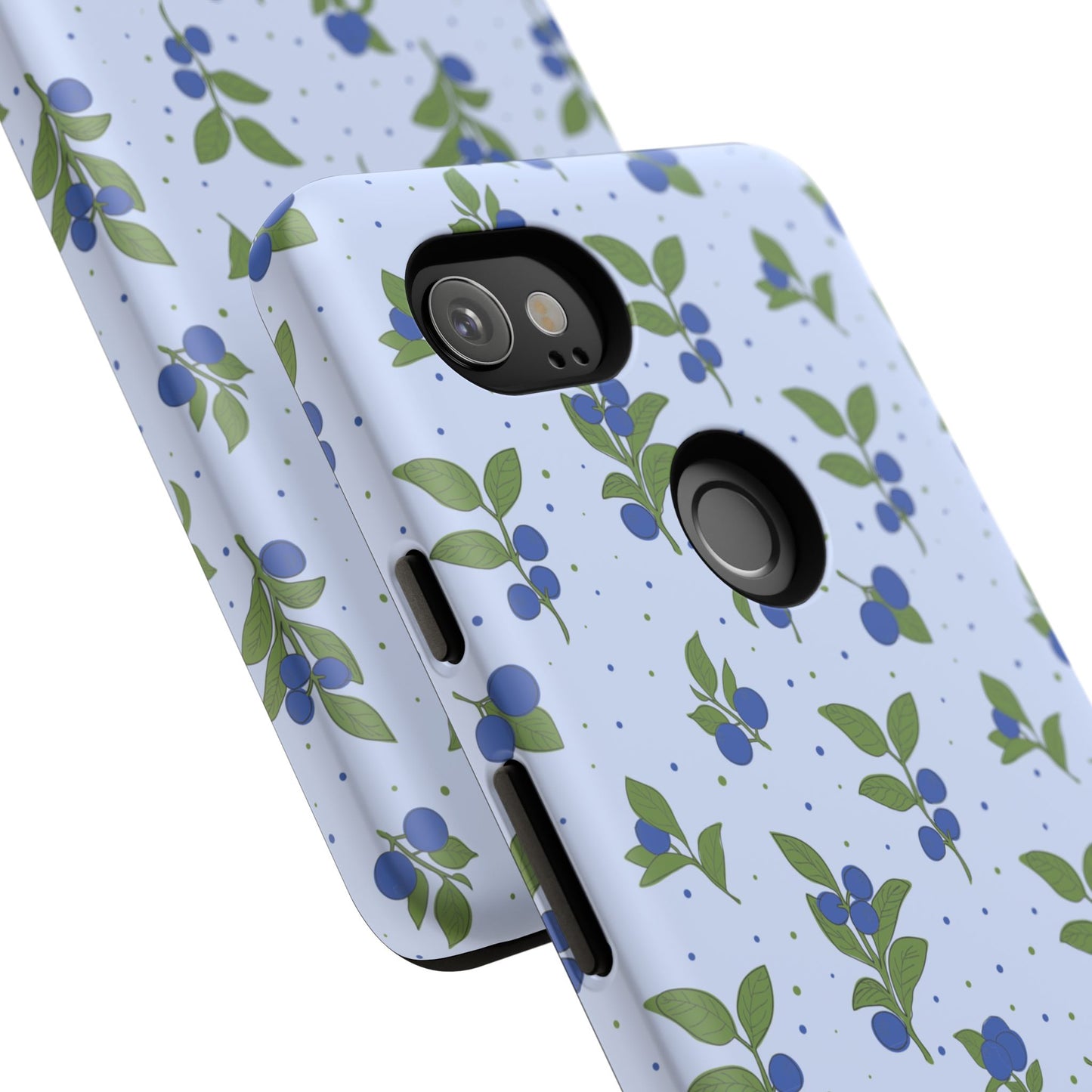 Floral Tough Phone Case - Blueberry Blossom Design