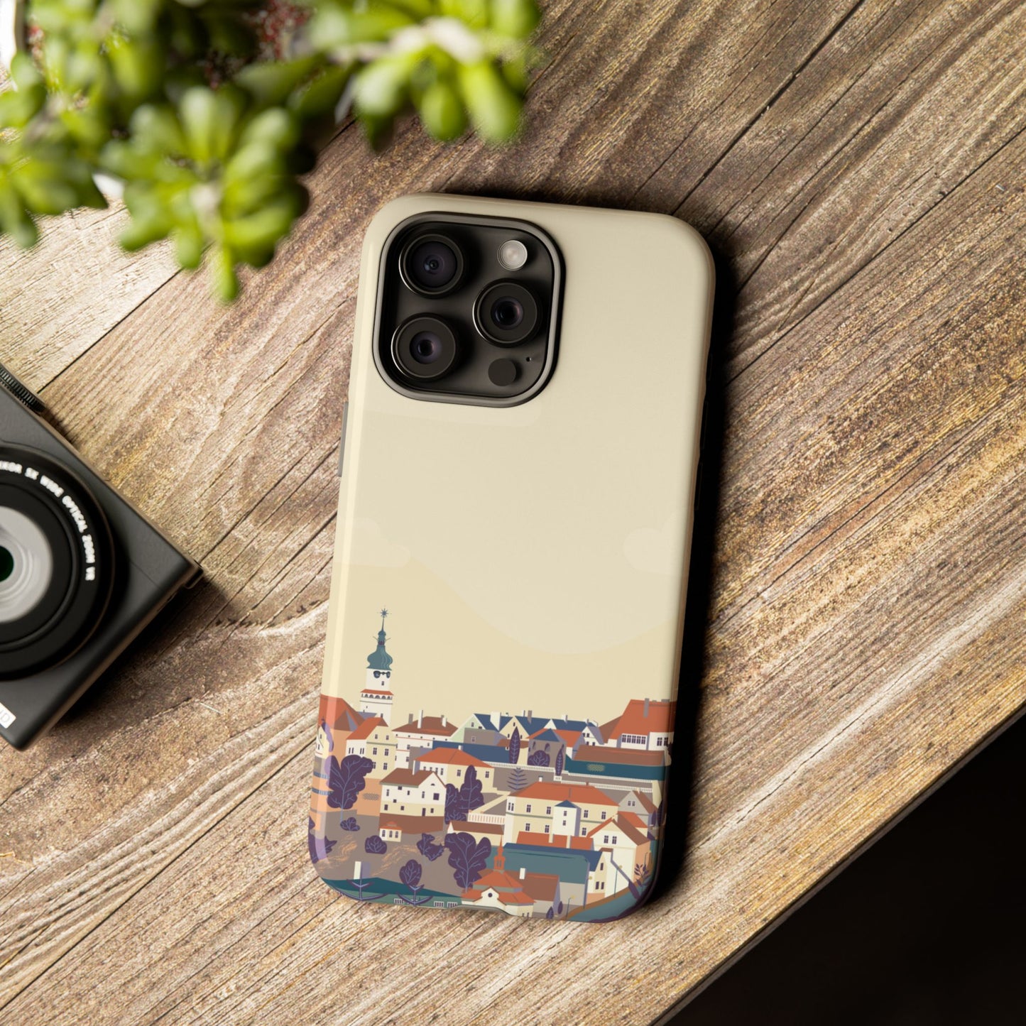 Artistic Phone Case - Charming Village Design
