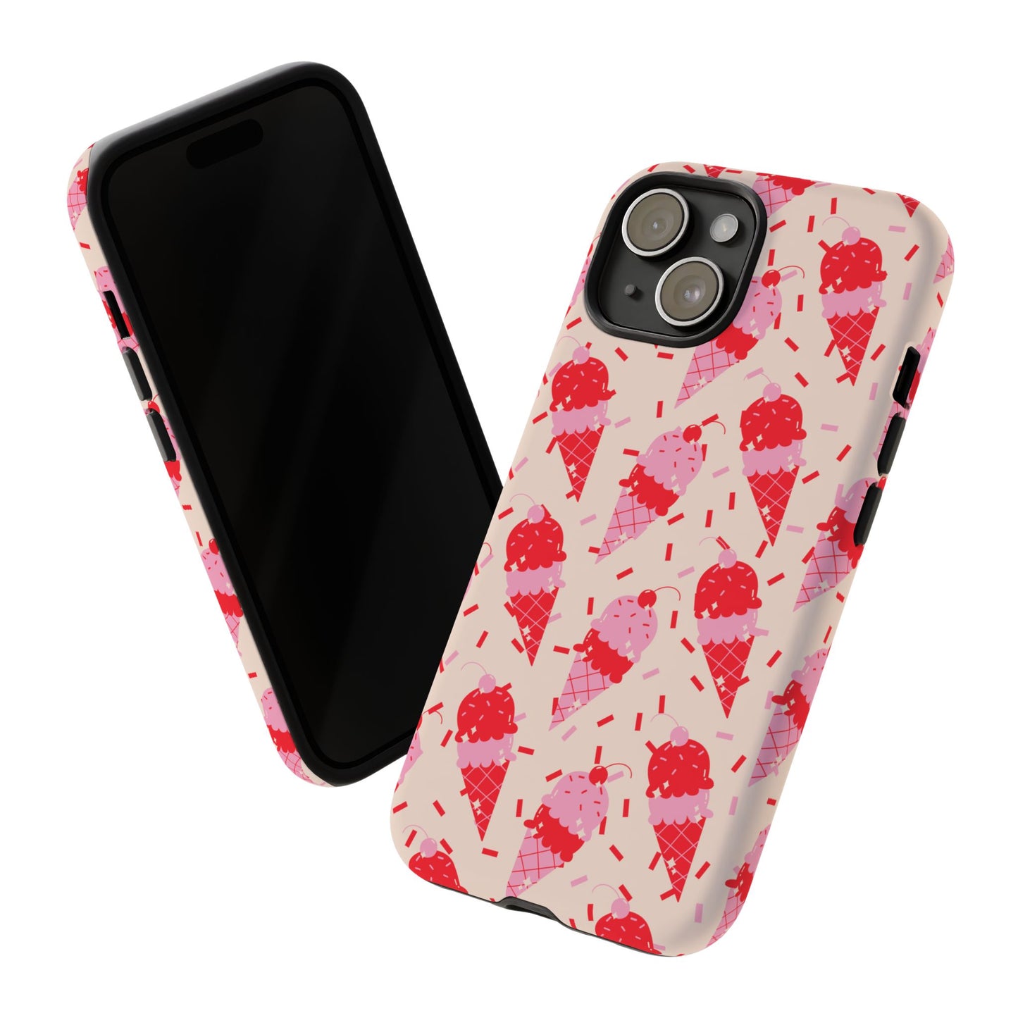Ice Cream Phone Case - Cute Tough Cases for Ice Cream Lovers, Fun Summer Accessory, Birthday Gift, Colorful iPhone Cover