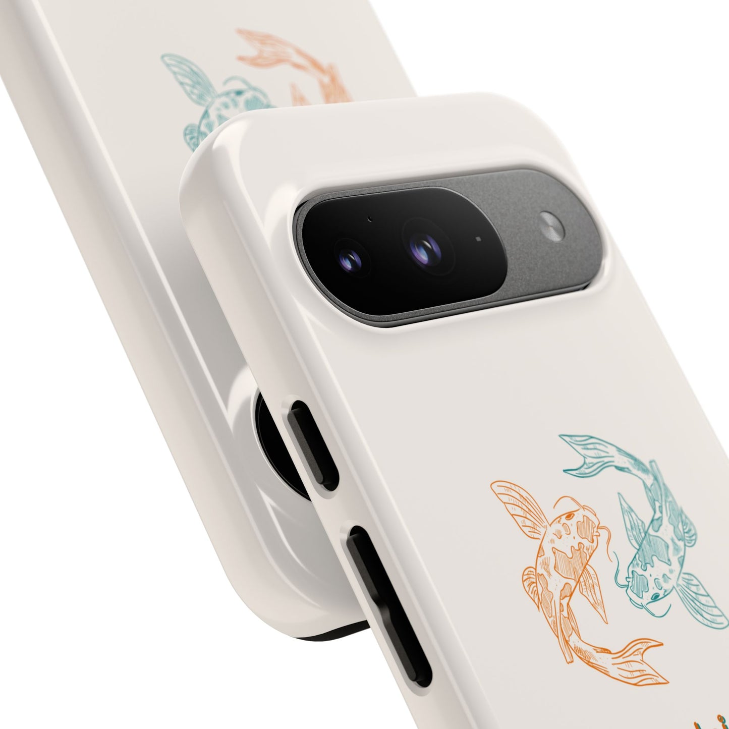 Koi Fish Tough Phone Case - Stylish & Durable Design for Aqua Lovers