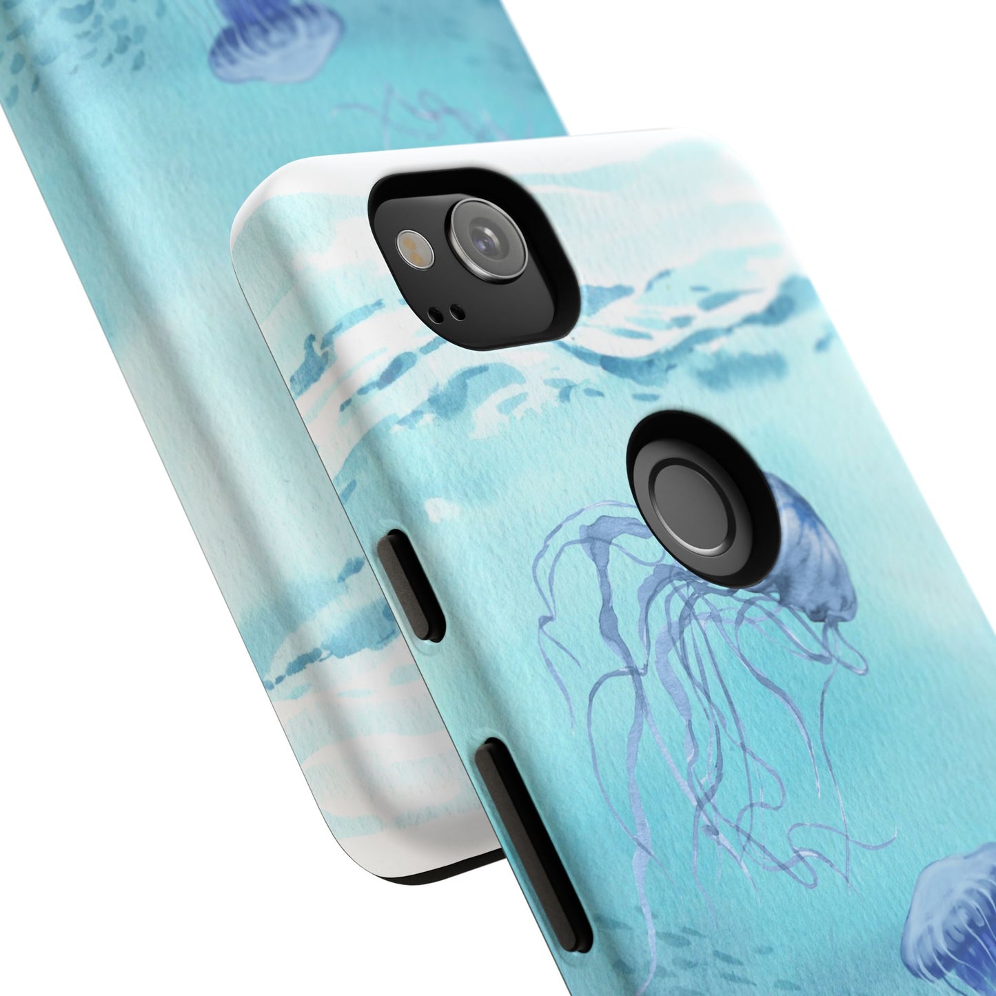 Ocean-Inspired Tough Phone Case with Jellyfish Design