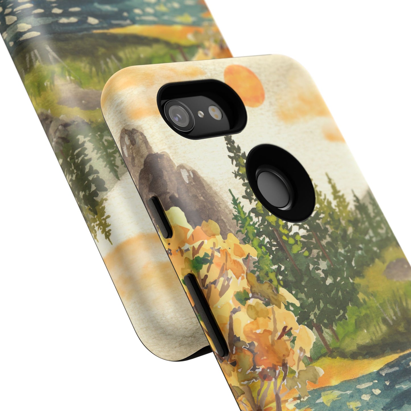 Artistic Phone Case with Ducks and Nature Scene