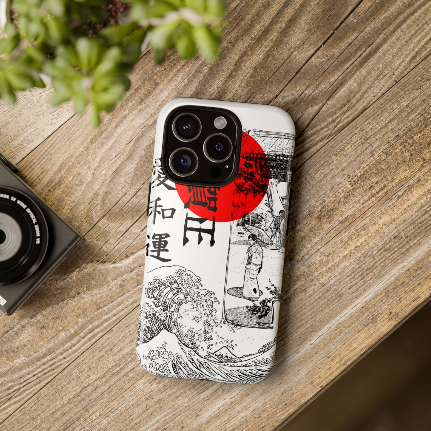 Japanese Zen Art Phone Case - Tough Cases with Wave Design