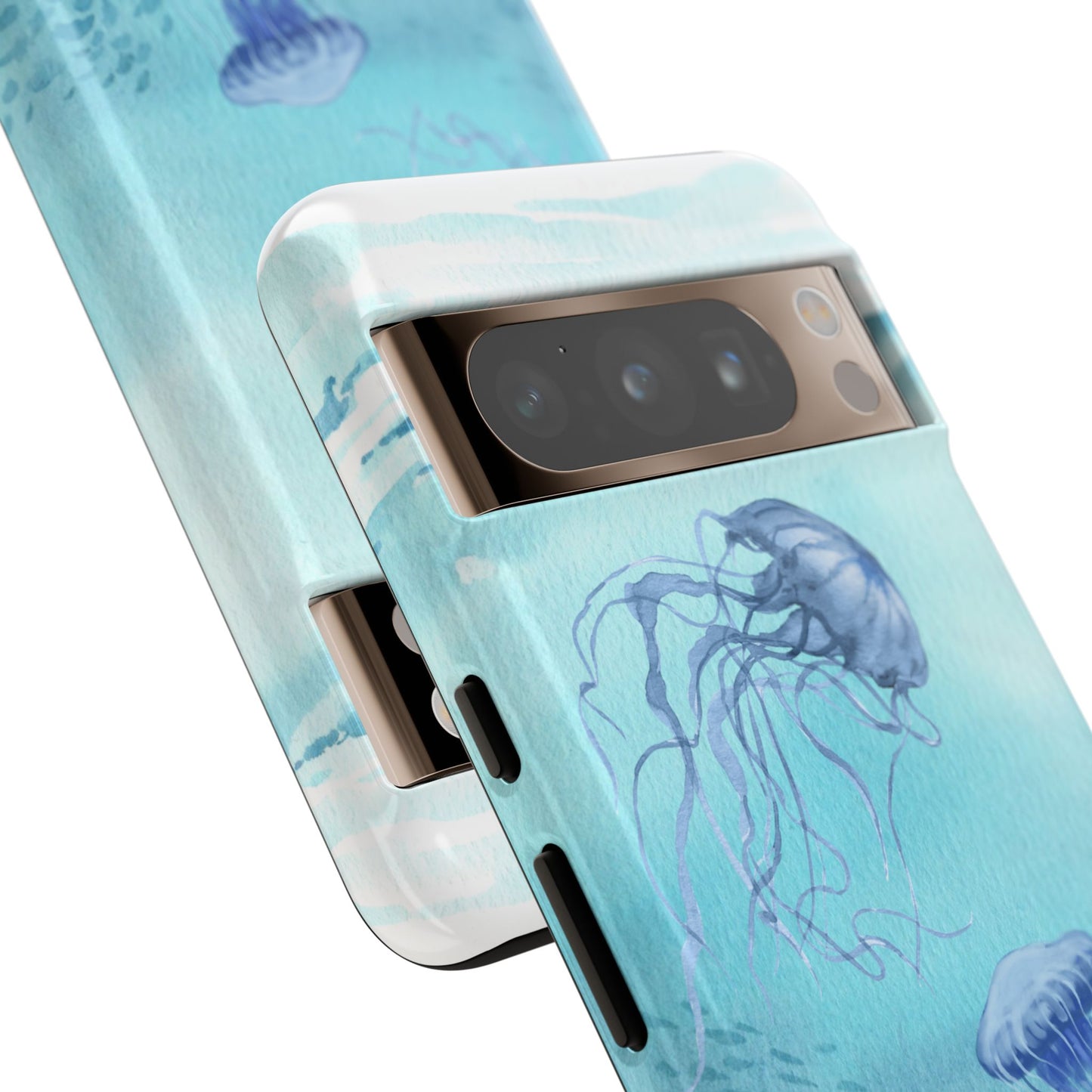 Ocean-Inspired Tough Phone Case with Jellyfish Design