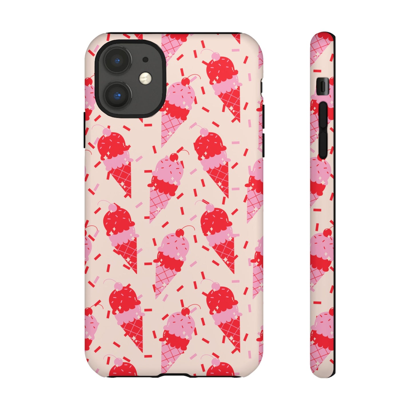 Ice Cream Phone Case - Cute Tough Cases for Ice Cream Lovers, Fun Summer Accessory, Birthday Gift, Colorful iPhone Cover