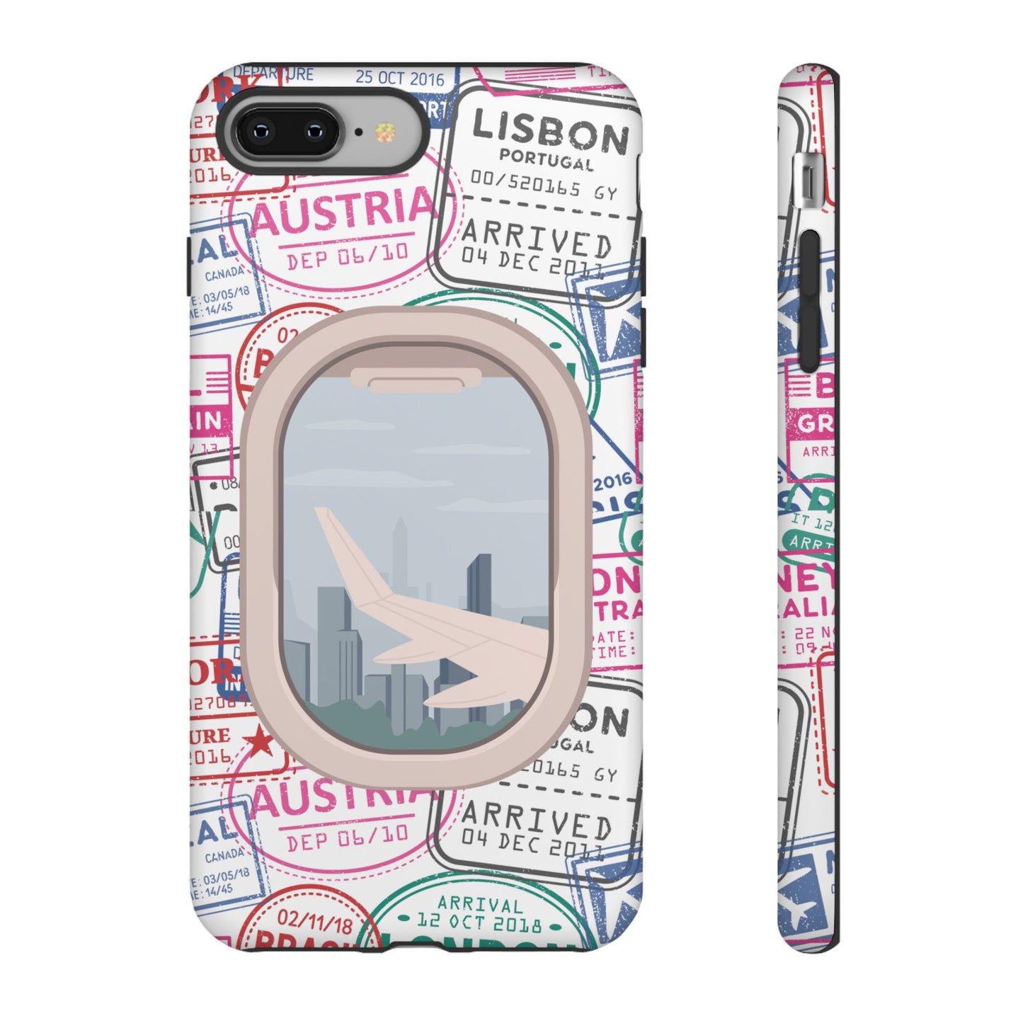 Travel-Themed Phone Case with Airplane Design