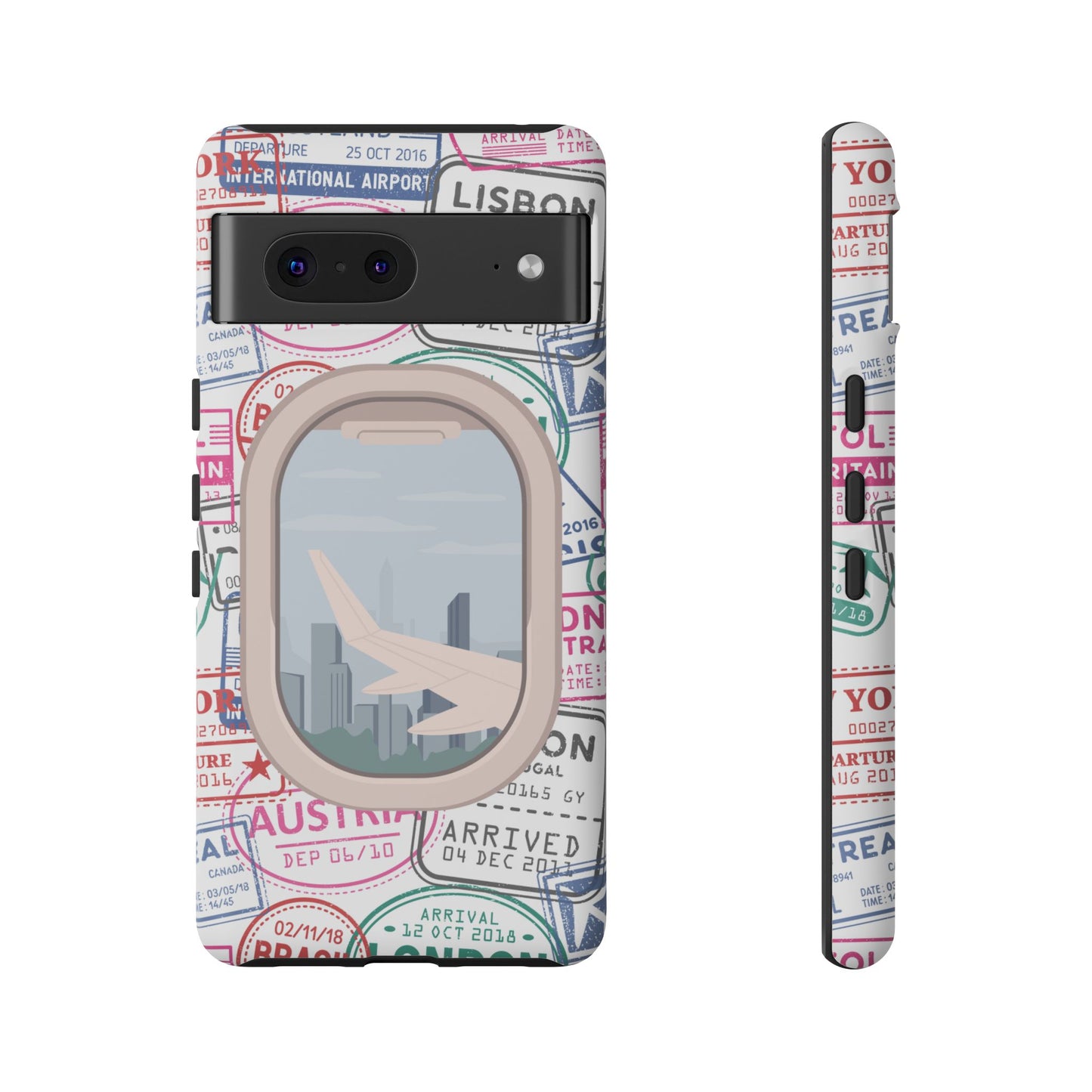 Travel-Themed Phone Case with Airplane Design