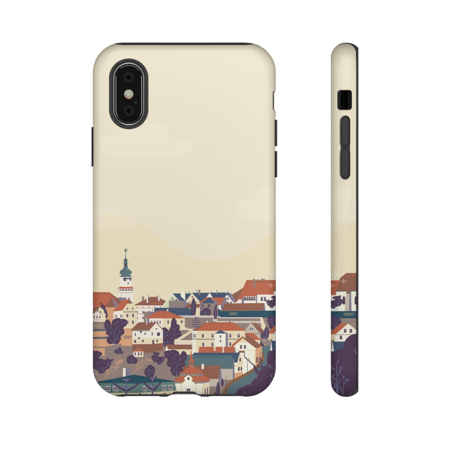 Artistic Phone Case - Charming Village Design