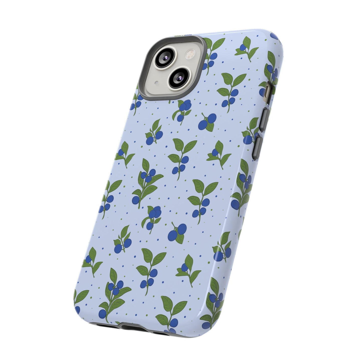 Floral Tough Phone Case - Blueberry Blossom Design