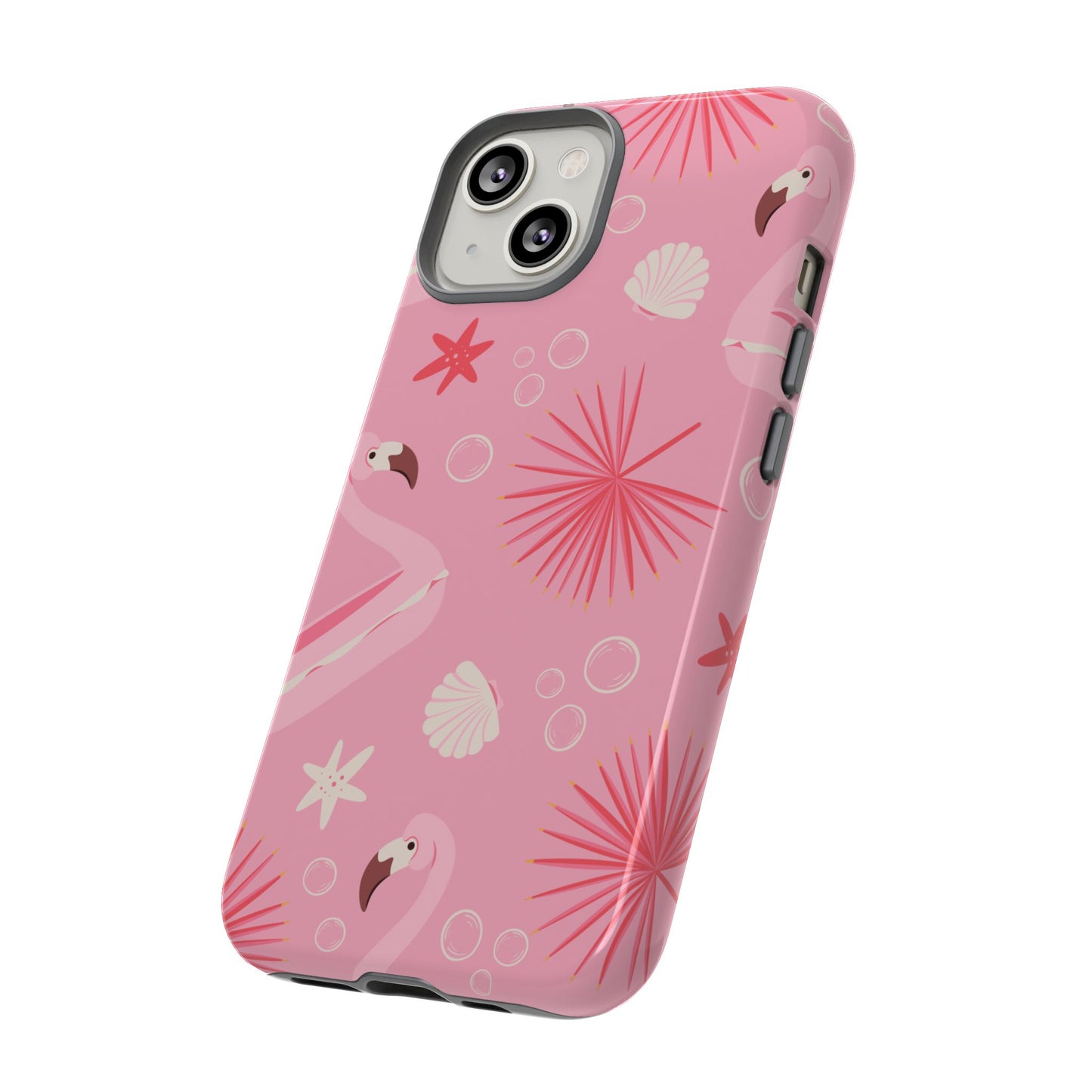 Tough Cases: Tropical Flamingo Phone Case for Summer Vibes