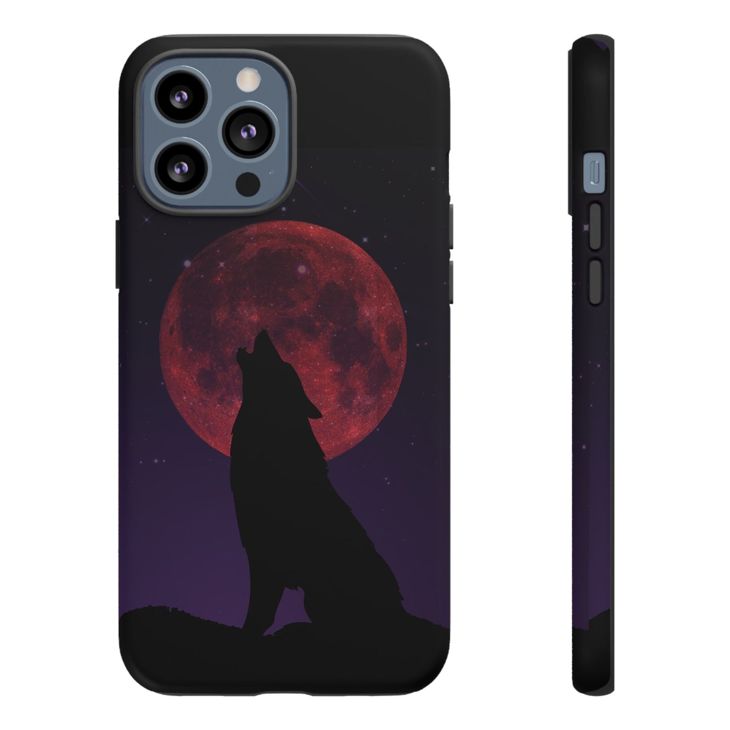 Wolf Howling at Blood Moon Phone Case - Tough & Stylish Protector