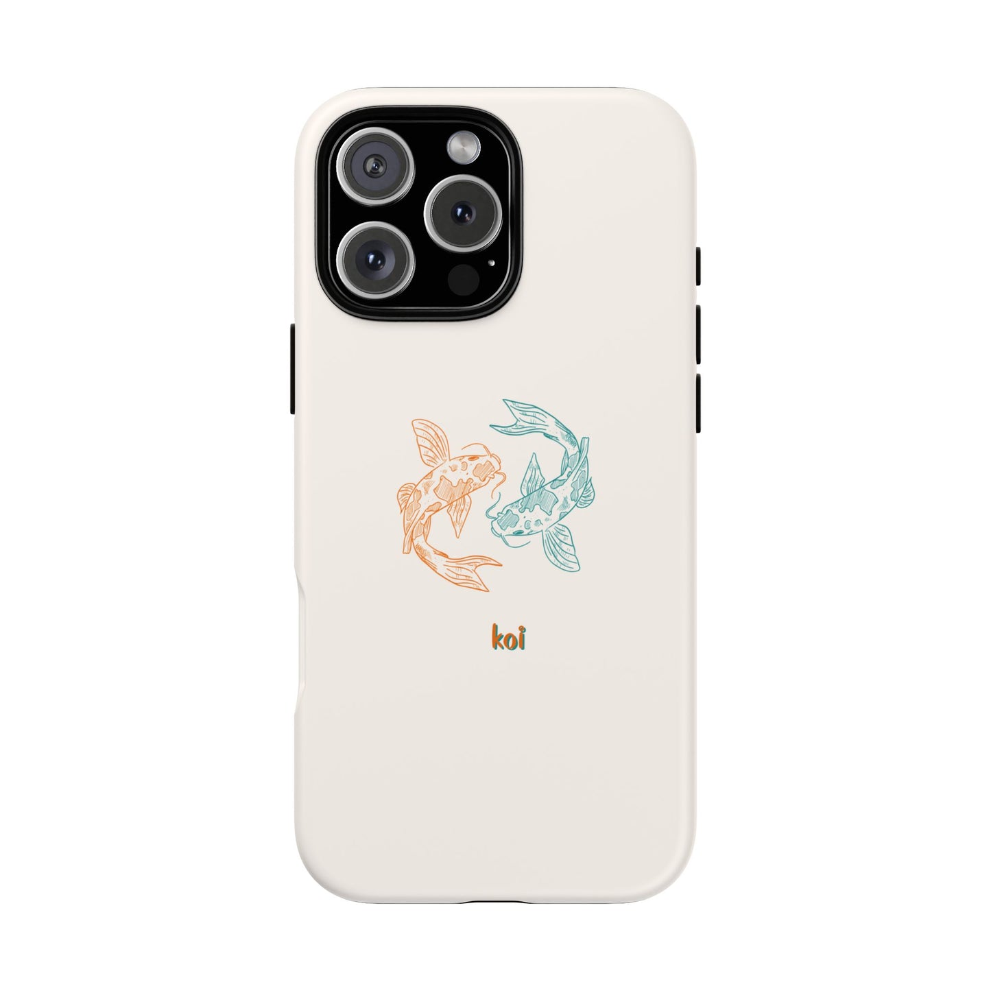 Koi Fish Tough Phone Case - Stylish & Durable Design for Aqua Lovers
