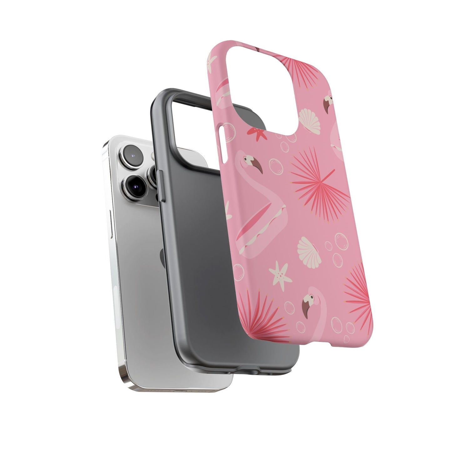 Tough Cases: Tropical Flamingo Phone Case for Summer Vibes