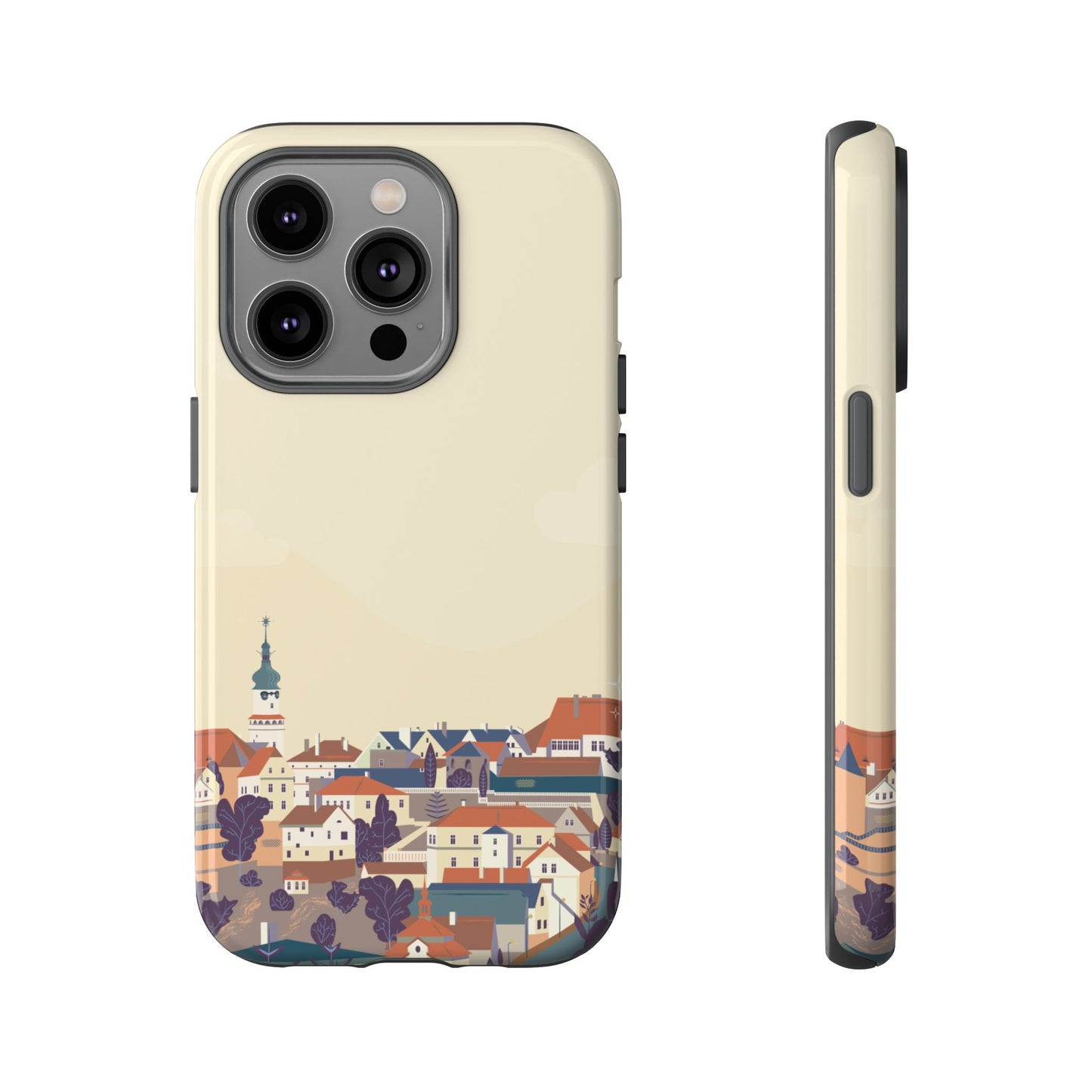 Artistic Phone Case - Charming Village Design
