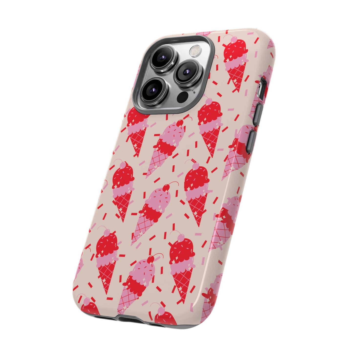 Ice Cream Phone Case - Cute Tough Cases for Ice Cream Lovers, Fun Summer Accessory, Birthday Gift, Colorful iPhone Cover