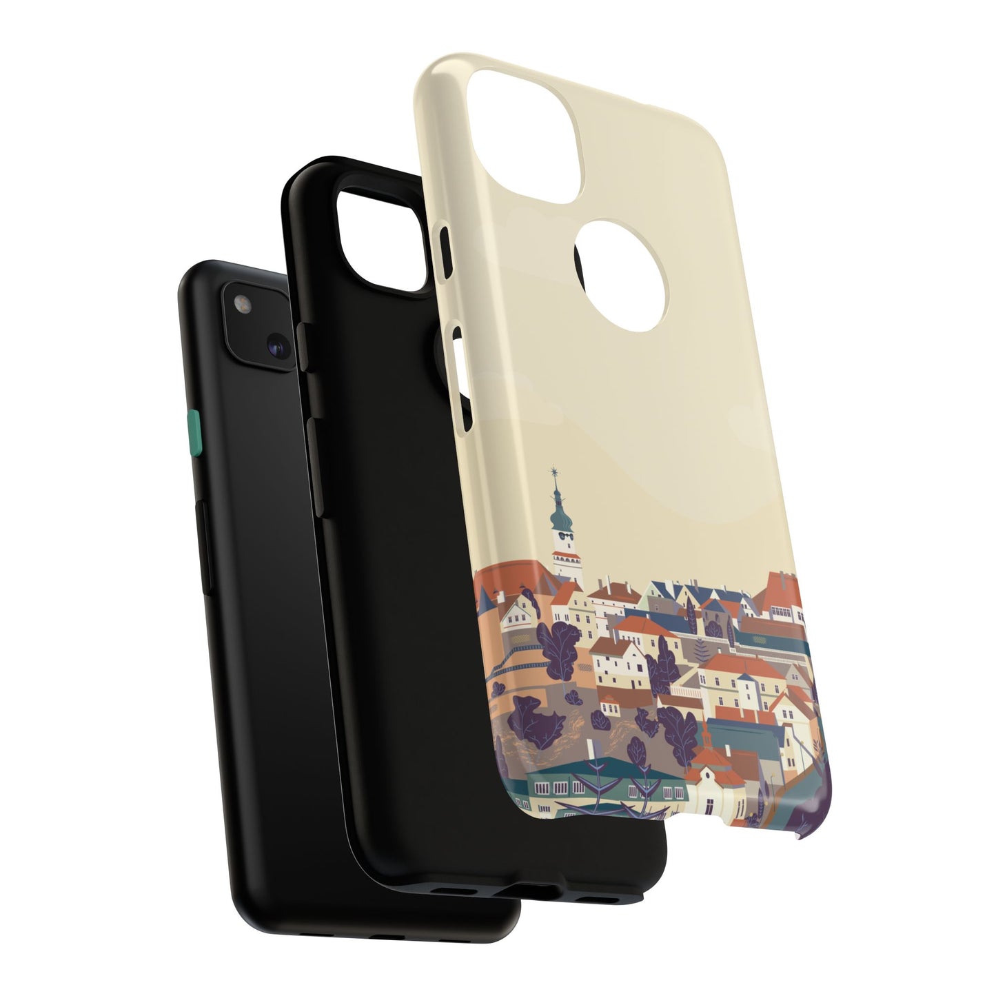 Artistic Phone Case - Charming Village Design