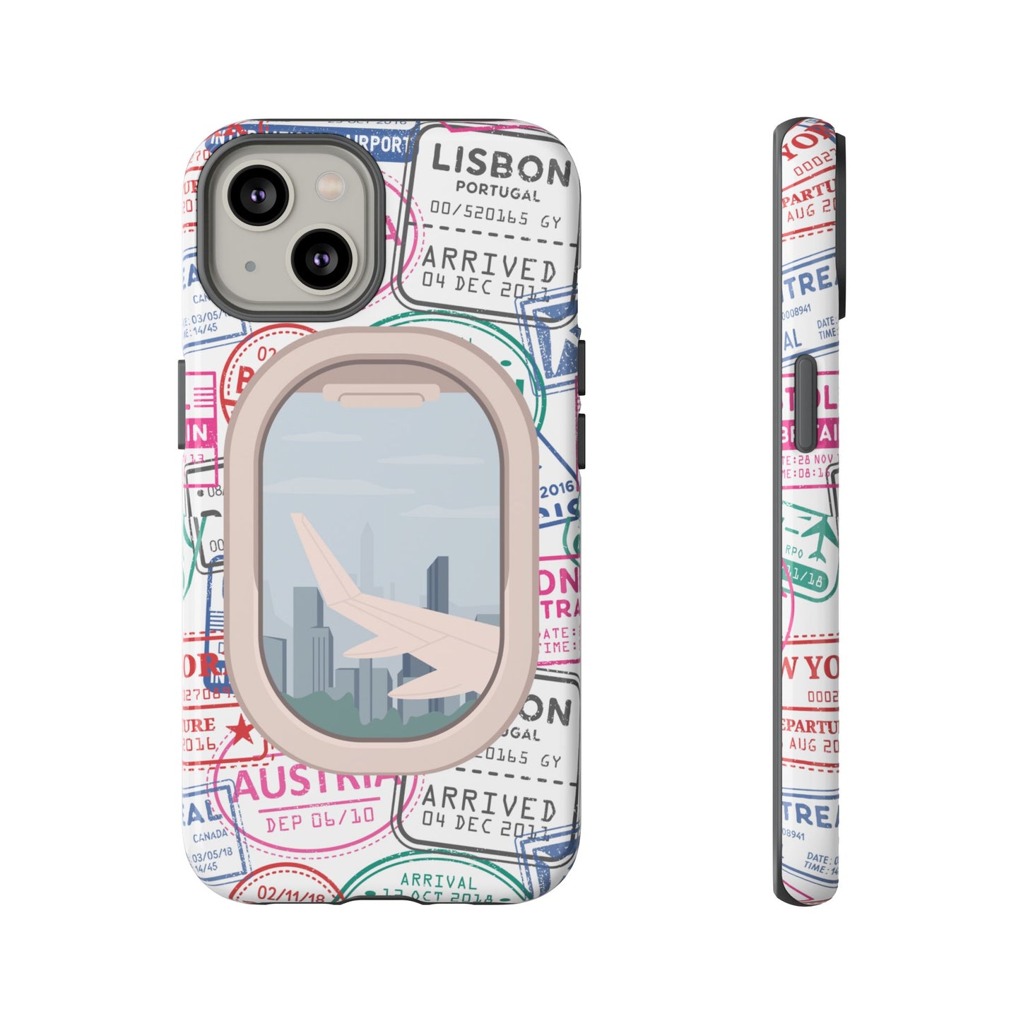 Travel-Themed Phone Case with Airplane Design