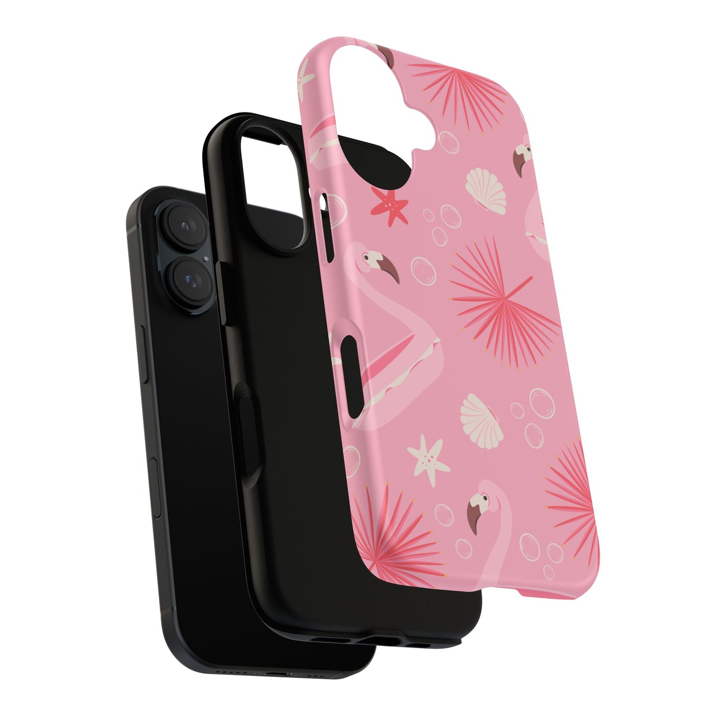 Tough Cases: Tropical Flamingo Phone Case for Summer Vibes