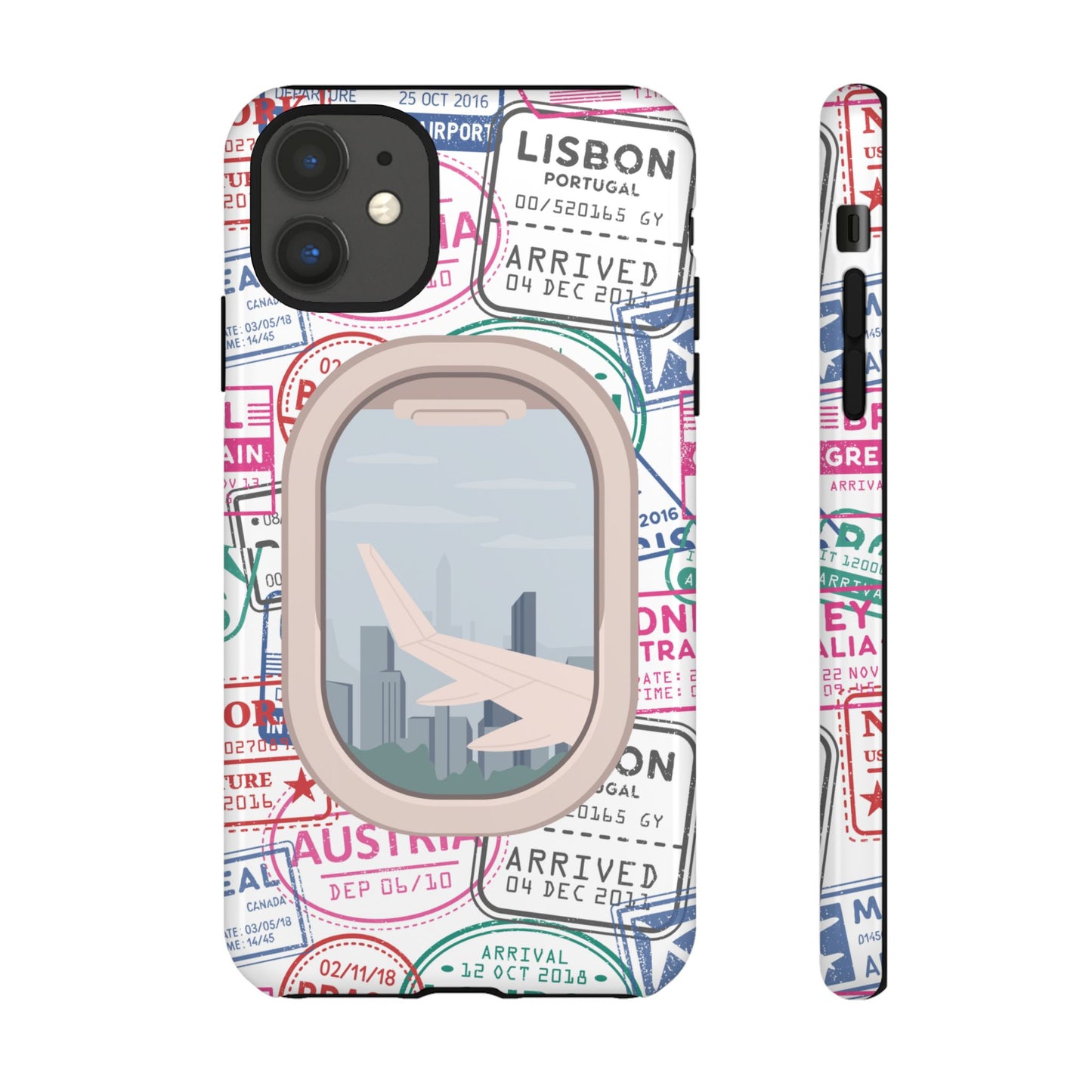 Travel-Themed Phone Case with Airplane Design