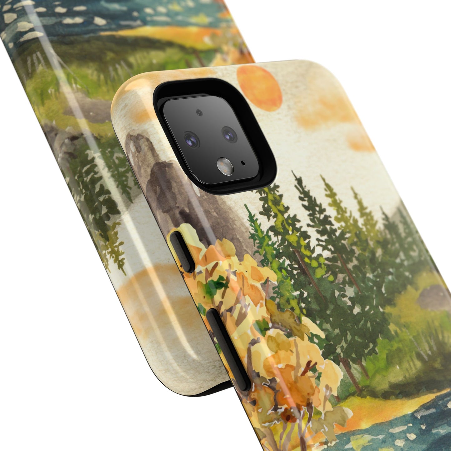Artistic Phone Case with Ducks and Nature Scene
