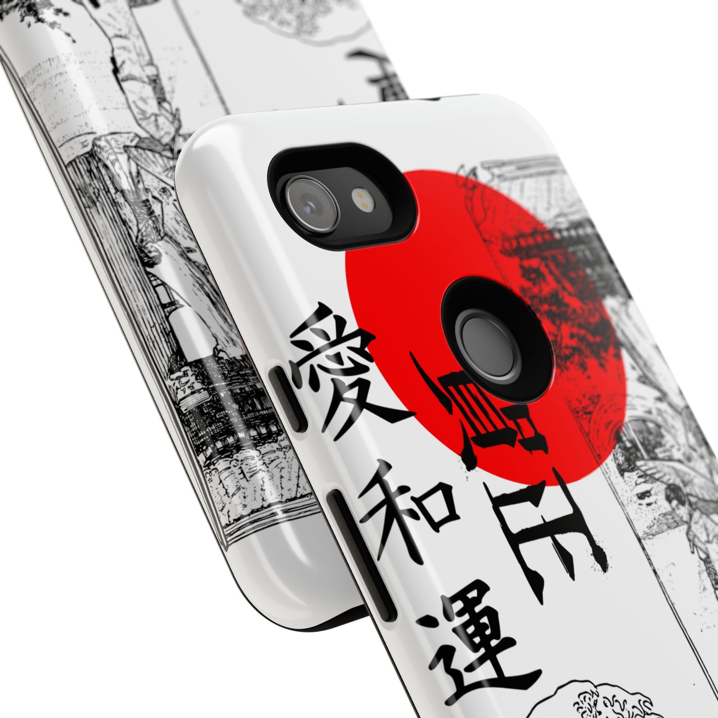 Japanese Zen Art Phone Case - Tough Cases with Wave Design