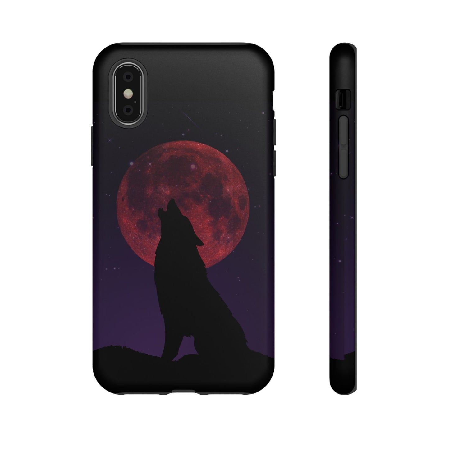 Wolf Howling at Blood Moon Phone Case - Tough & Stylish Protector