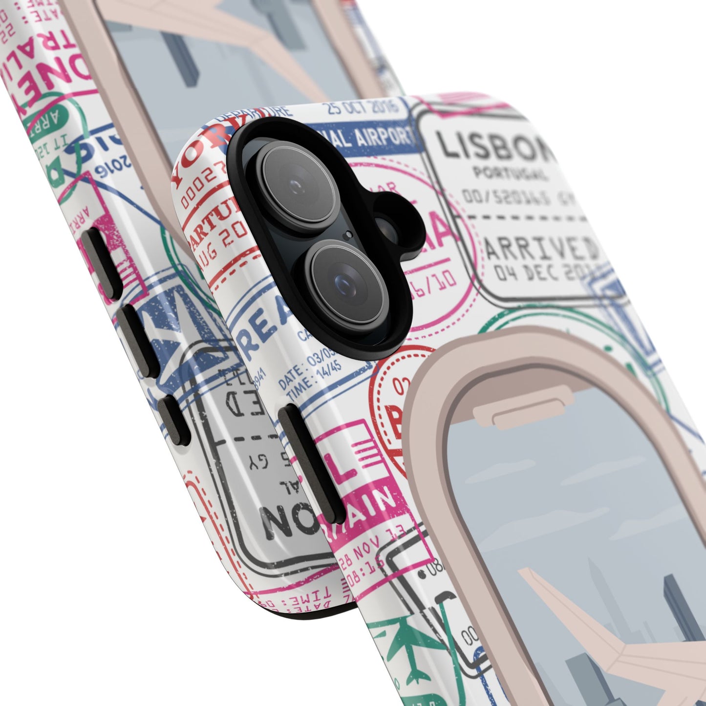 Travel-Themed Phone Case with Airplane Design