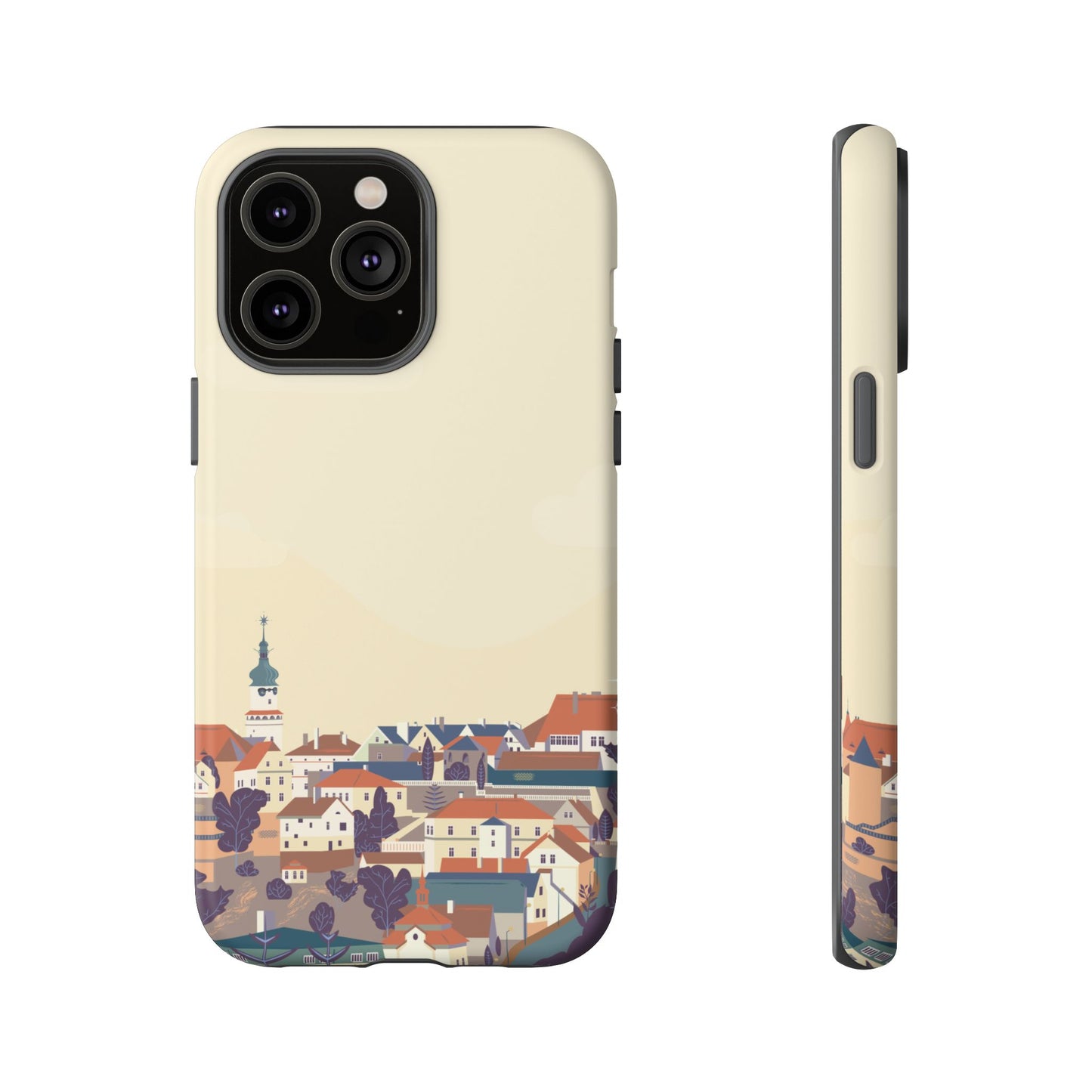 Artistic Phone Case - Charming Village Design