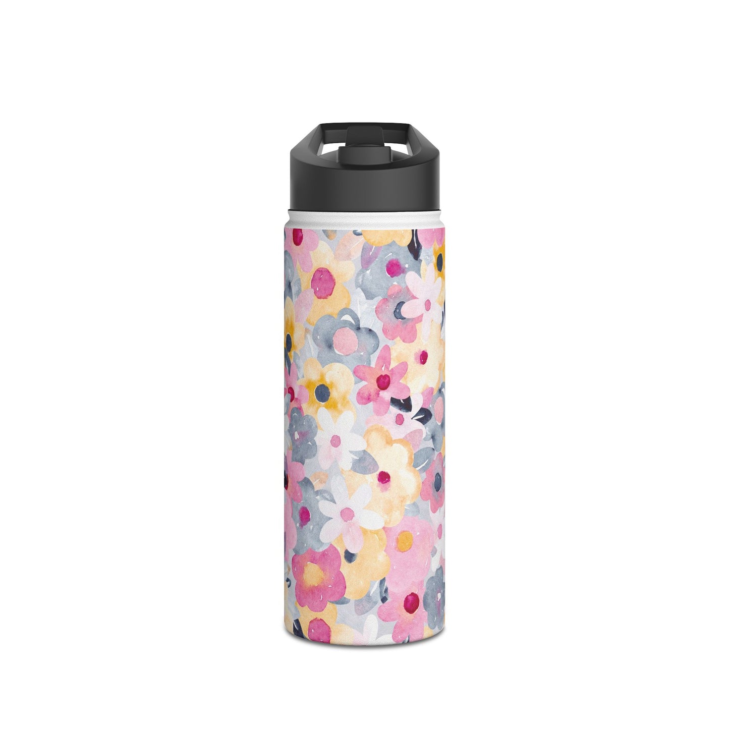 Floral Stainless Steel Water Bottle - Reusable Beverage Container for Eco-Friendly Hydration