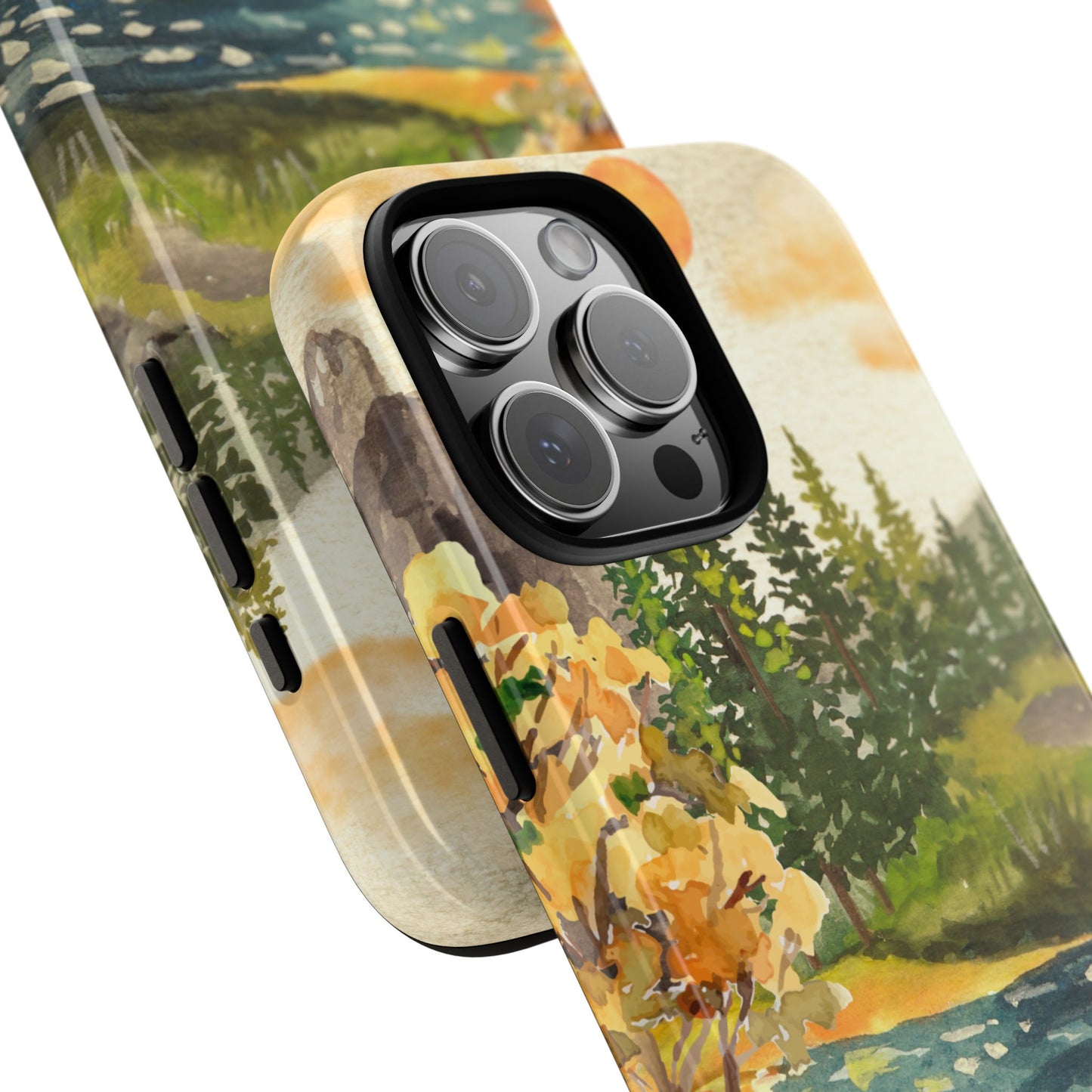 Artistic Phone Case with Ducks and Nature Scene
