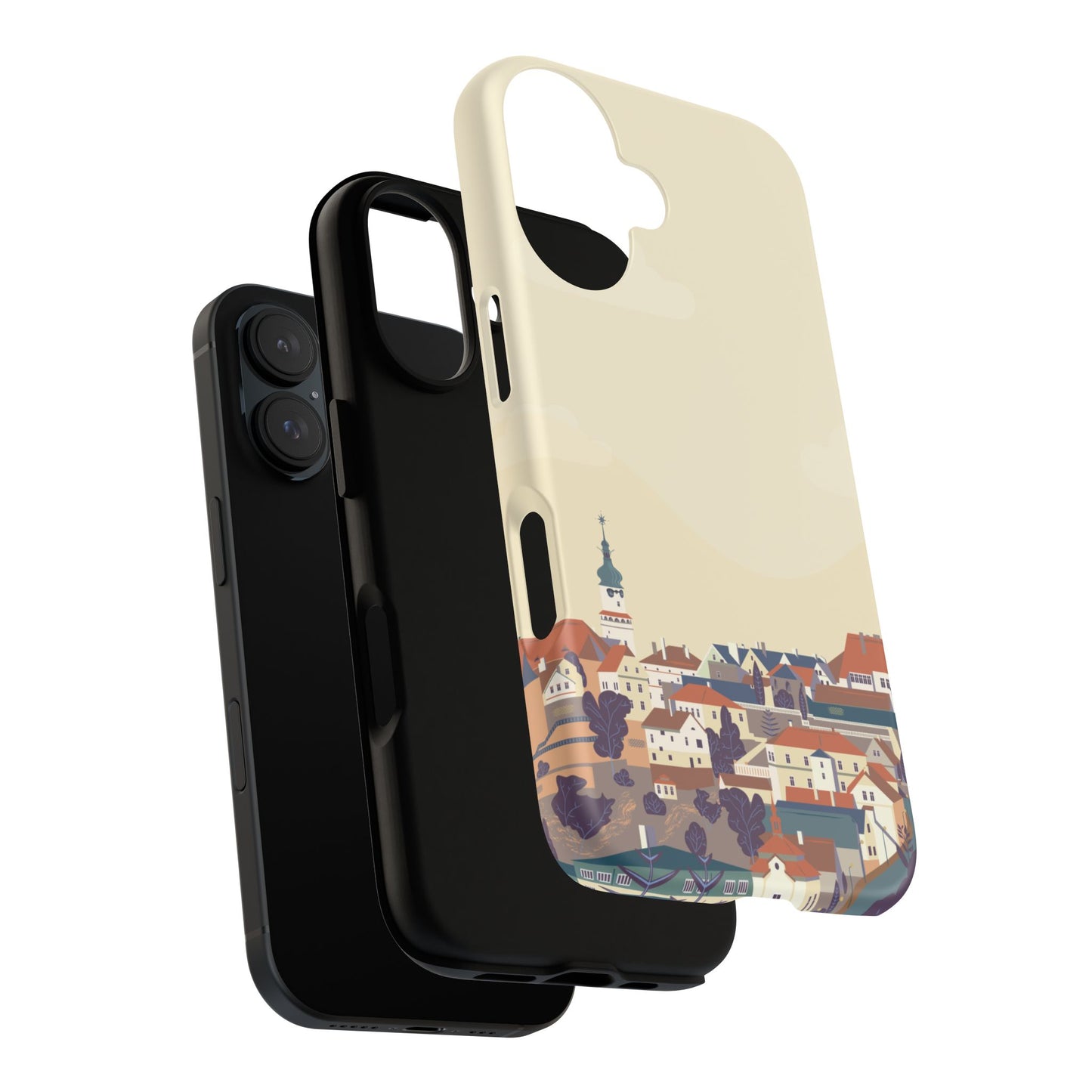 Artistic Phone Case - Charming Village Design