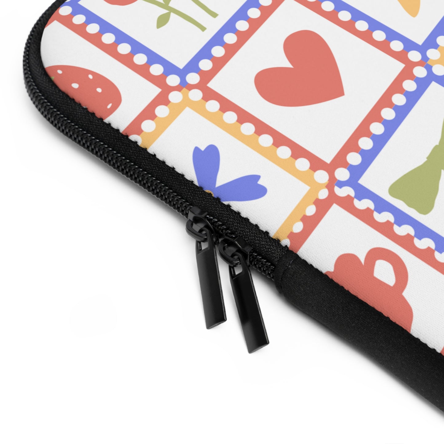 Whimsical Floral Laptop Sleeve - Colorful and Fun Design for Students and Professionals