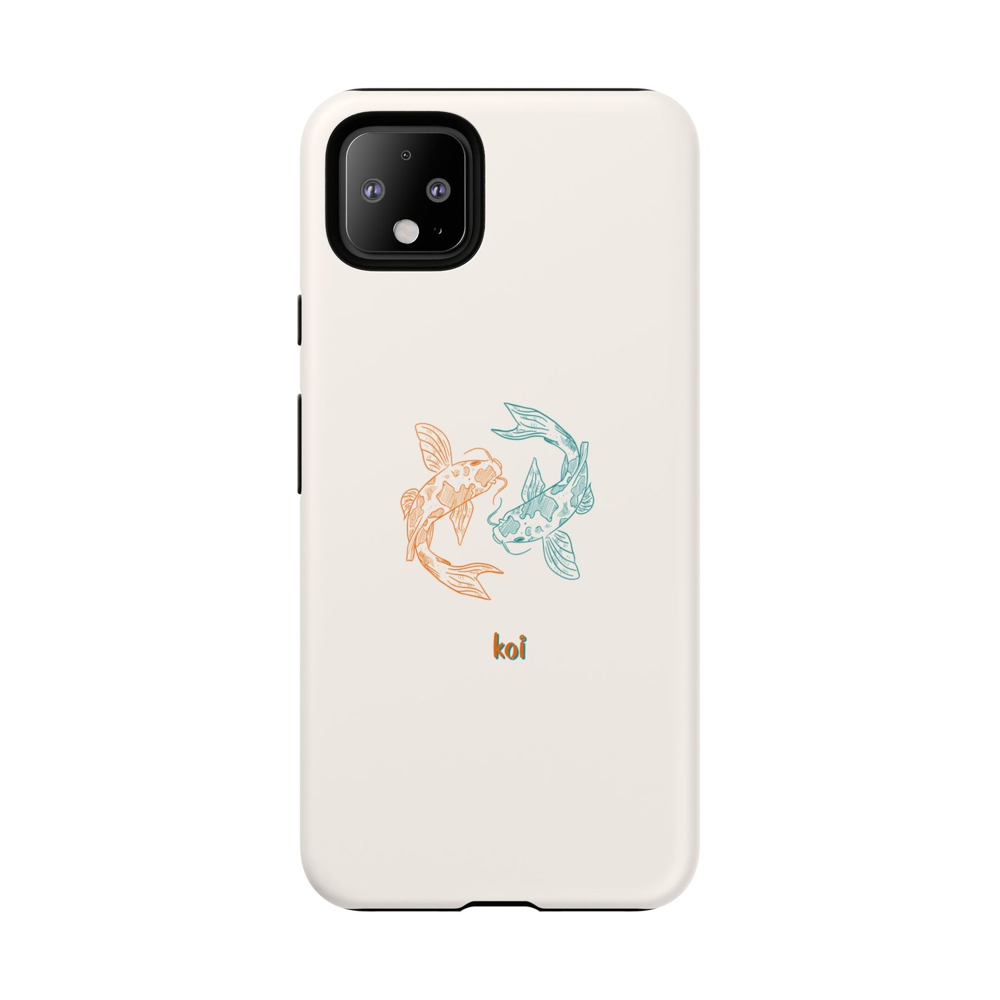 Koi Fish Tough Phone Case - Stylish & Durable Design for Aqua Lovers