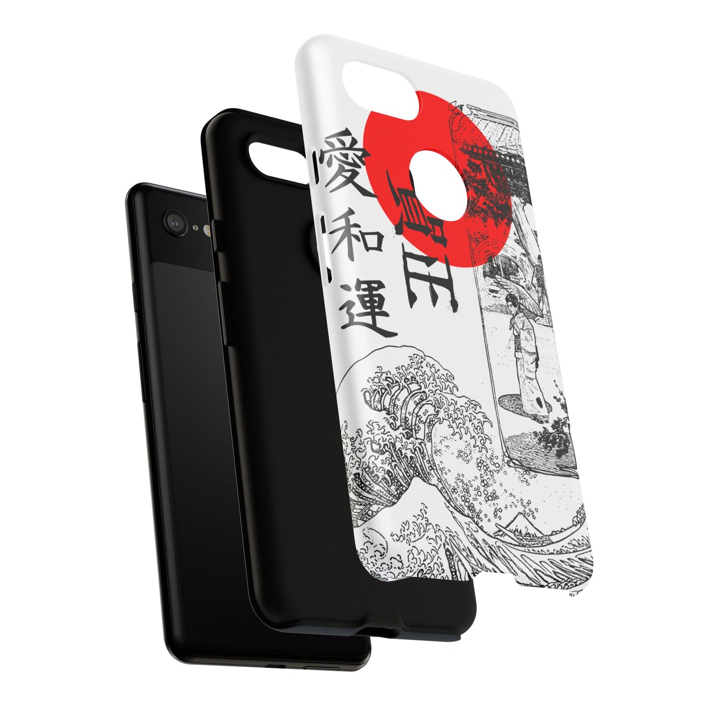 Japanese Zen Art Phone Case - Tough Cases with Wave Design